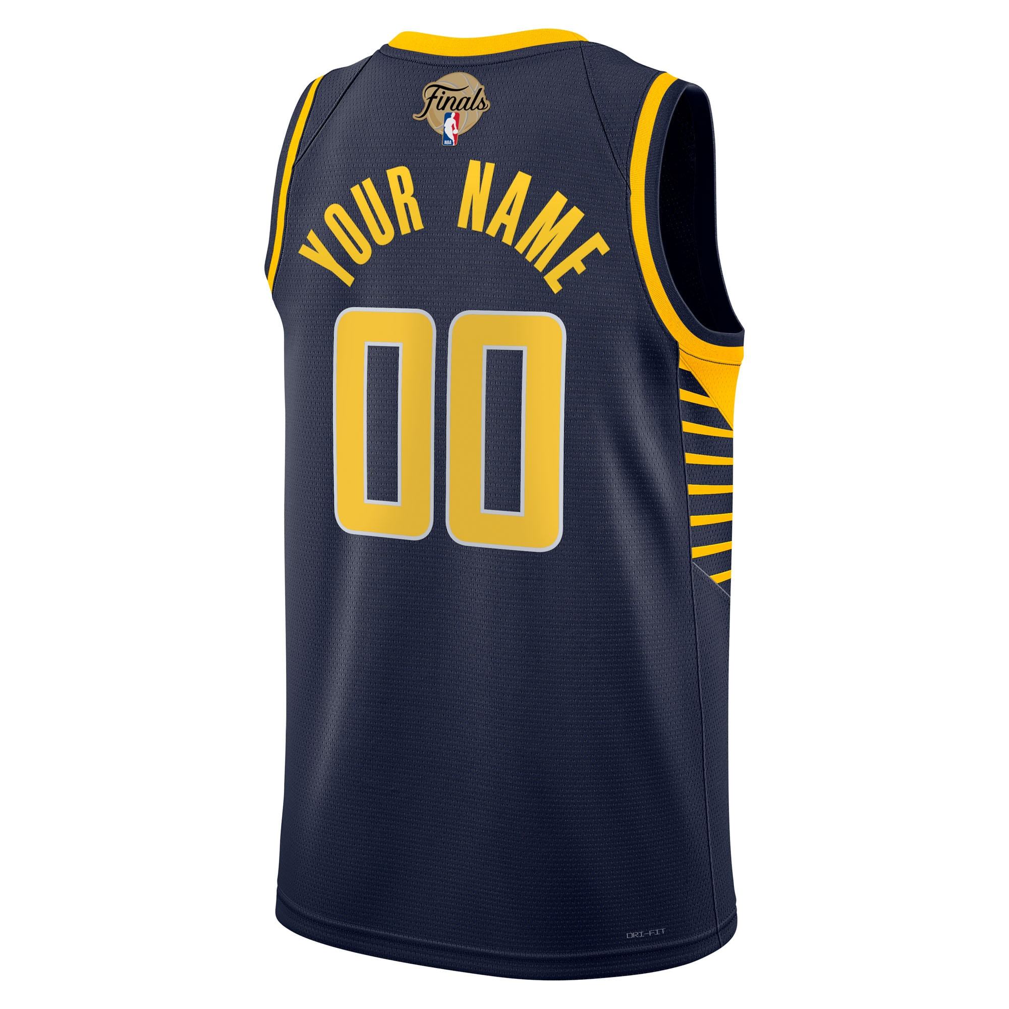 Unisex Indiana Pacers Nike Navy 2025 NBA Finals Patch Custom Swingman Jersey - Icon Edition
