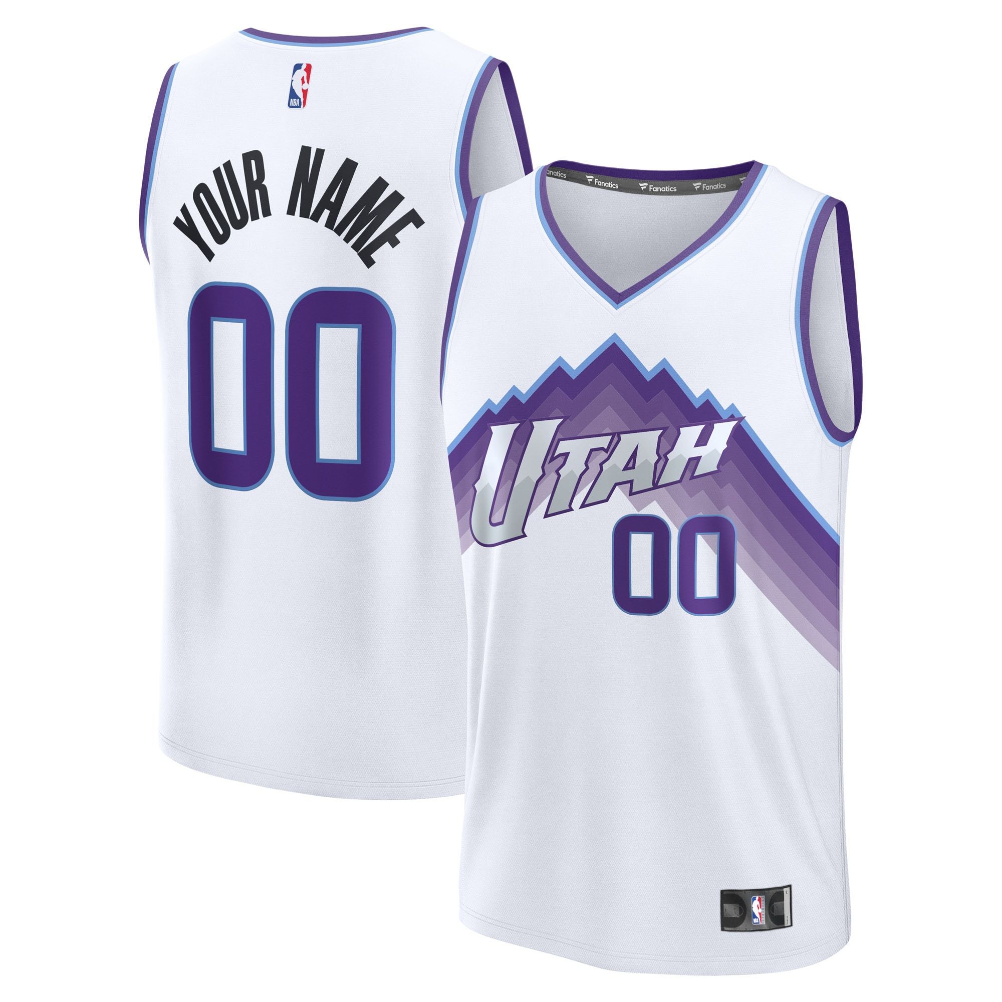 Men's Utah Jazz Fanatics Black Fast Break Custom Jersey - Statement Edition