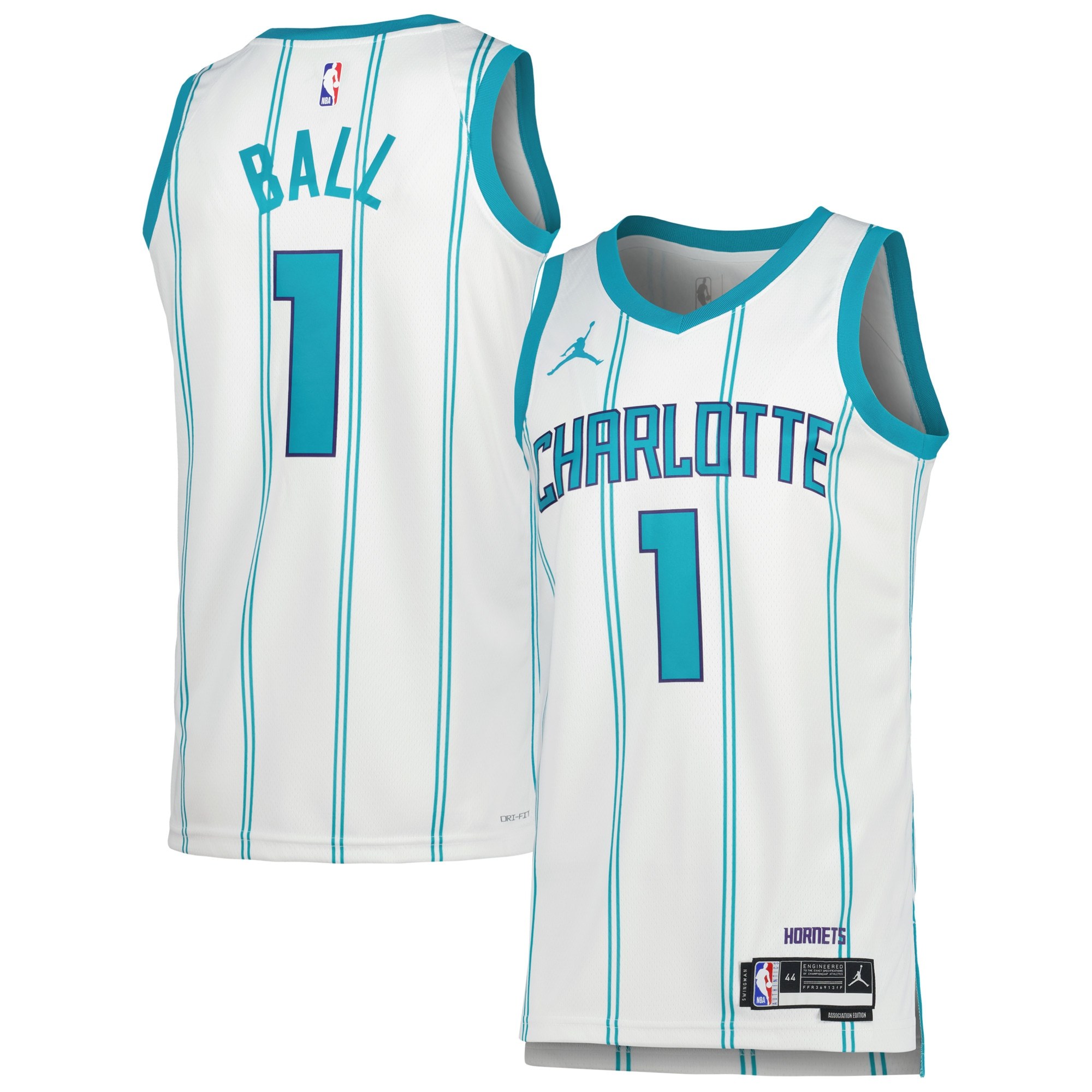 Unisex Charlotte Hornets LaMelo Ball Jordan Brand Teal Swingman Jersey - Icon Edition