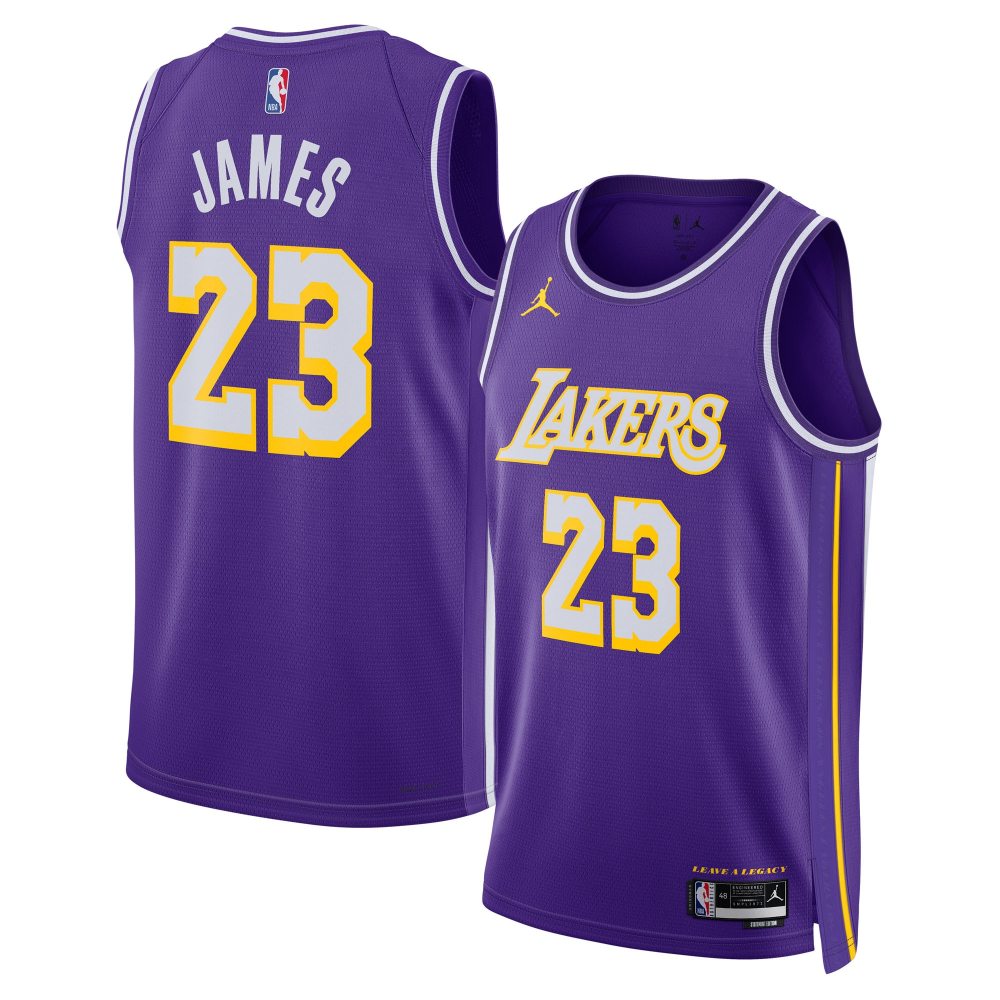 Unisex Los Angeles Lakers LeBron James Jordan Brand Purple Swingman Jersey - Statement Edition