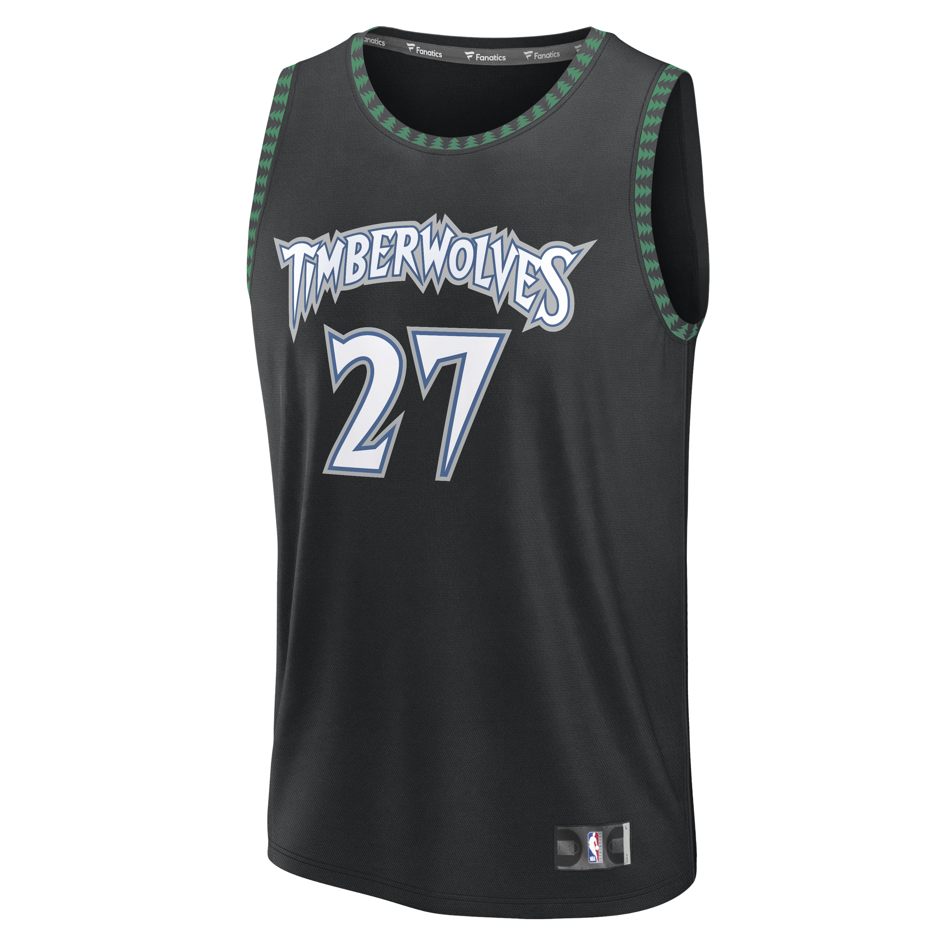 Men's Minnesota Timberwolves Rudy Gobert Fanatics Black Fastbreak Jersey - Classic Edition