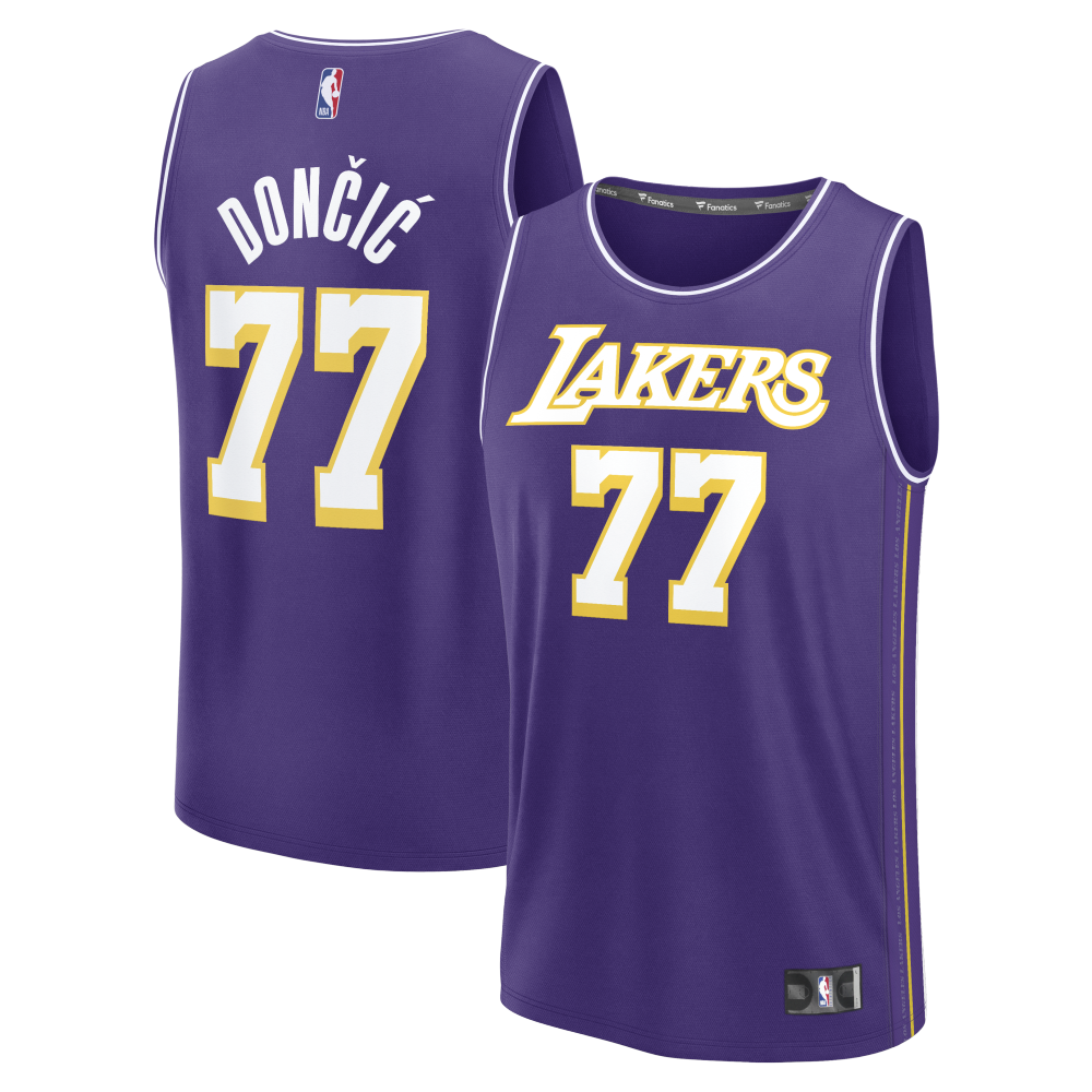 Men's Los Angeles Lakers Luka Dončić Fanatics Purple Fast Break Jersey - Statement Edition