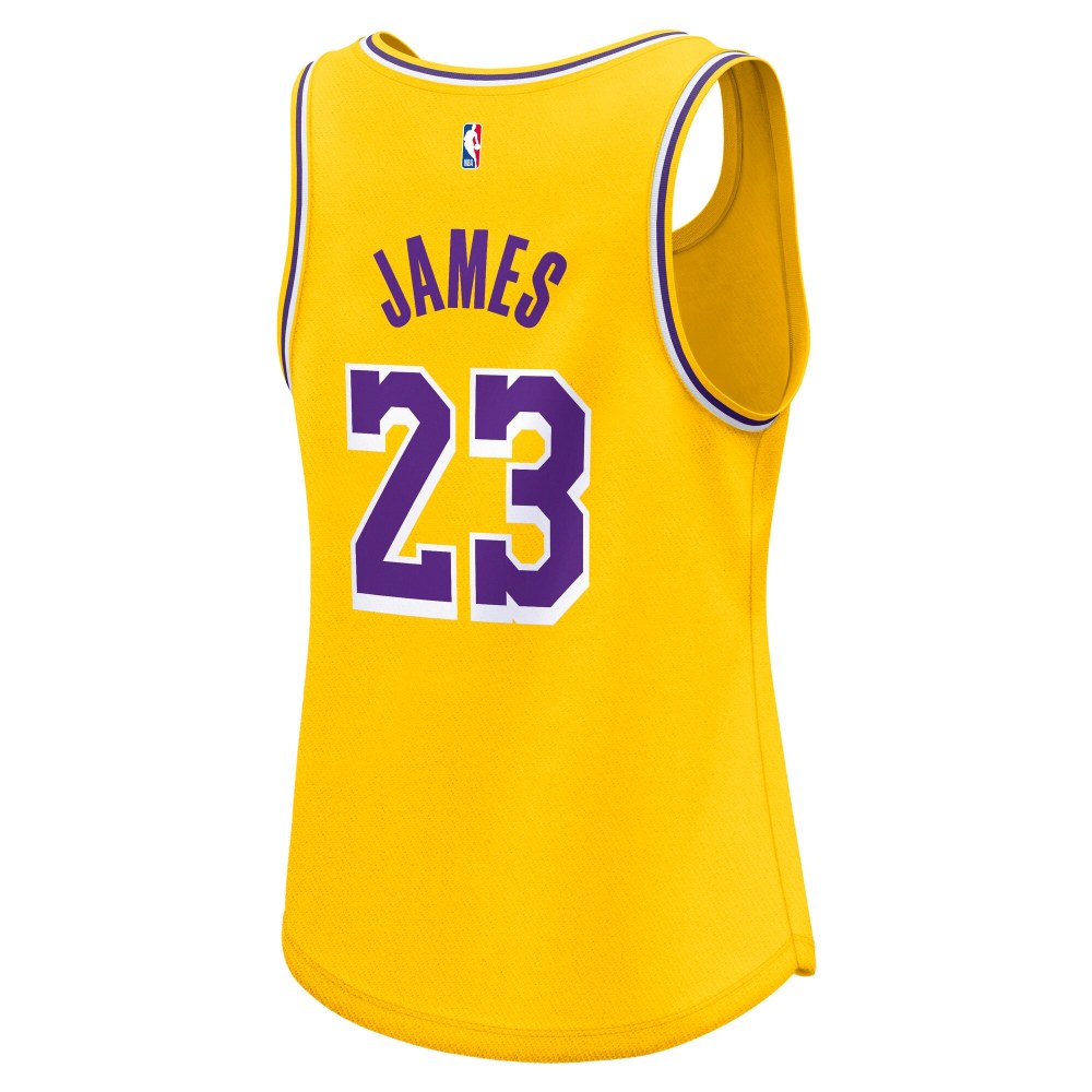 Women's Los Angeles Lakers LeBron James Fanatics Gold Fast Break Player Jersey - Icon Edition