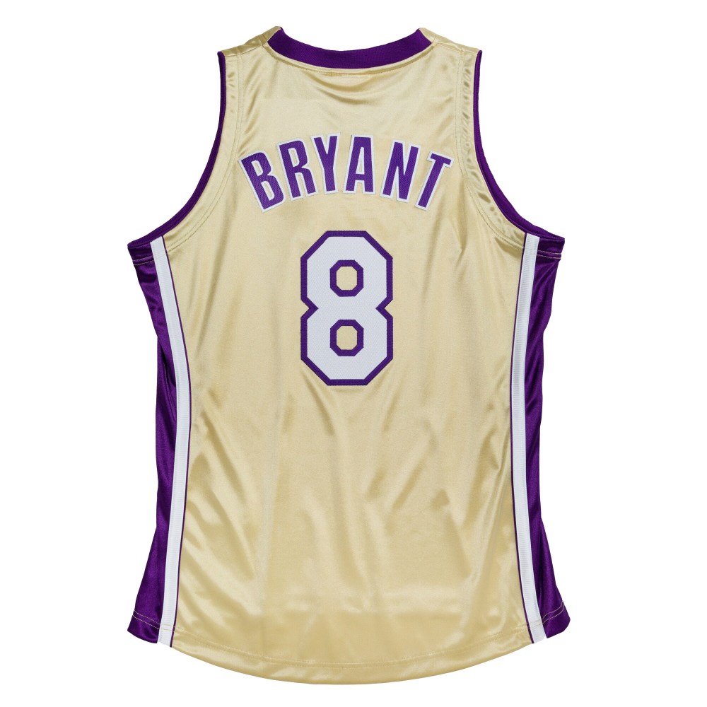 Men's Los Angeles Lakers Kobe Bryant Mitchell & Ness Gold Hall of Fame Class of 2020 #8 Authentic Jersey
