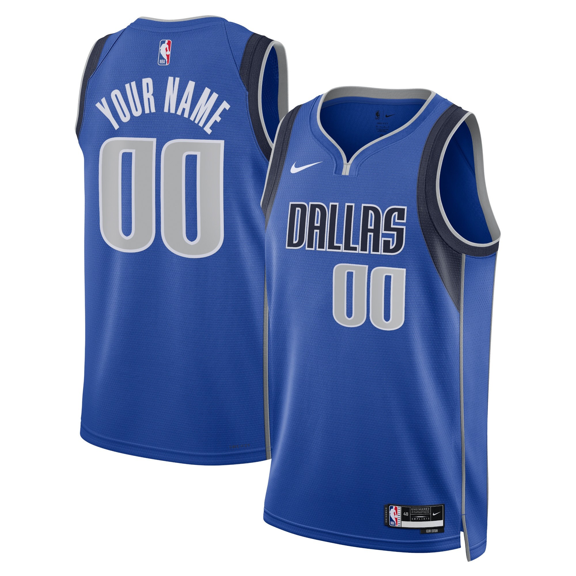 Unisex Dallas Mavericks Nike White Swingman Custom Jersey - Association Edition