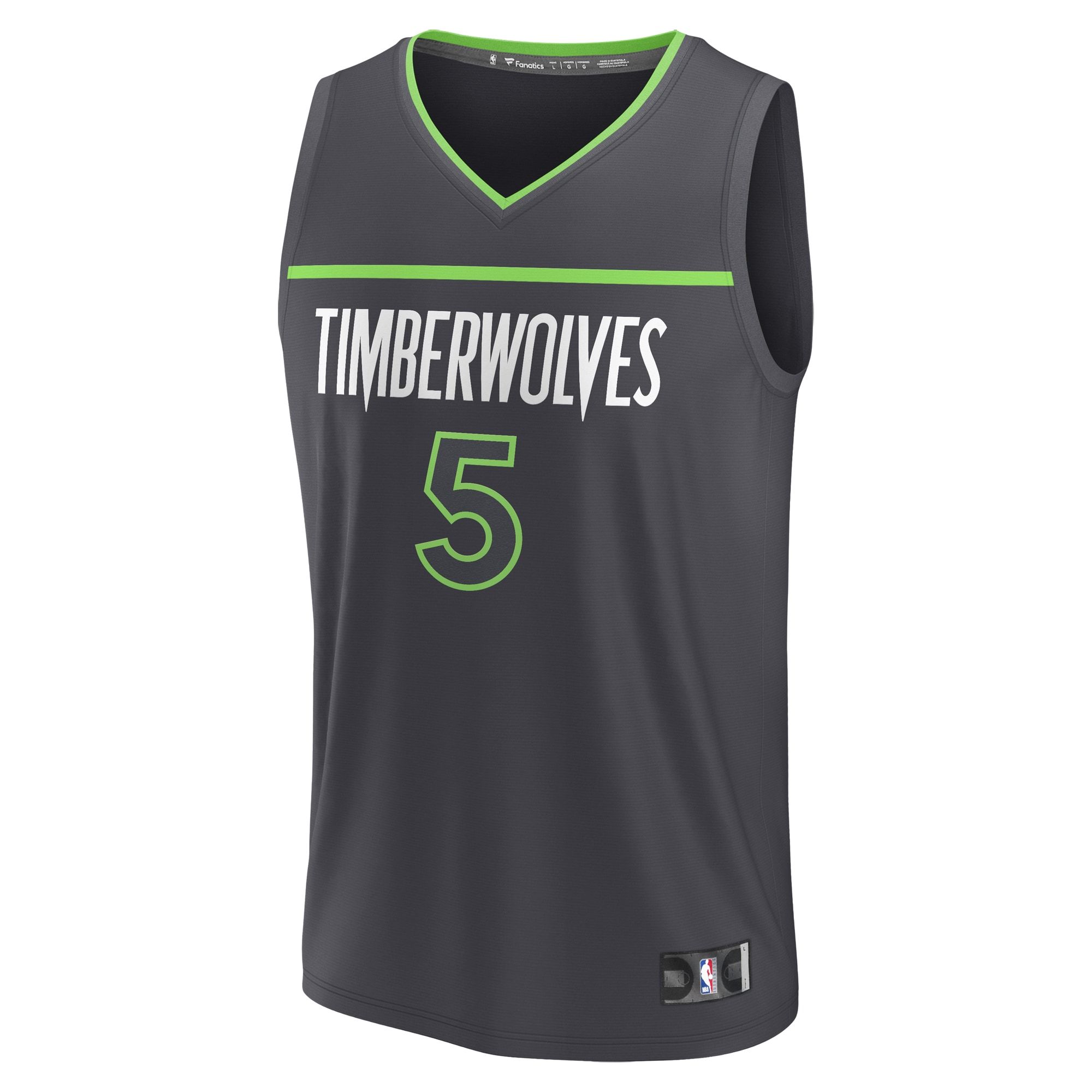 Men's Minnesota Timberwolves Anthony Edwards Fanatics Anthracite Fast Break Replica Player Jersey - Statement Edition