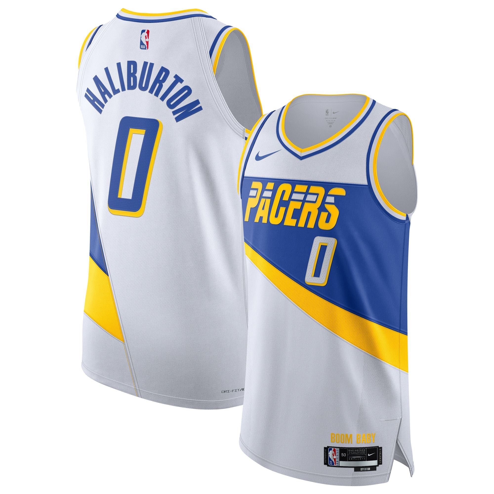 Unisex Indiana Pacers Tyrese Haliburton Nike White 2025/26 Authentic Jersey - City Edition