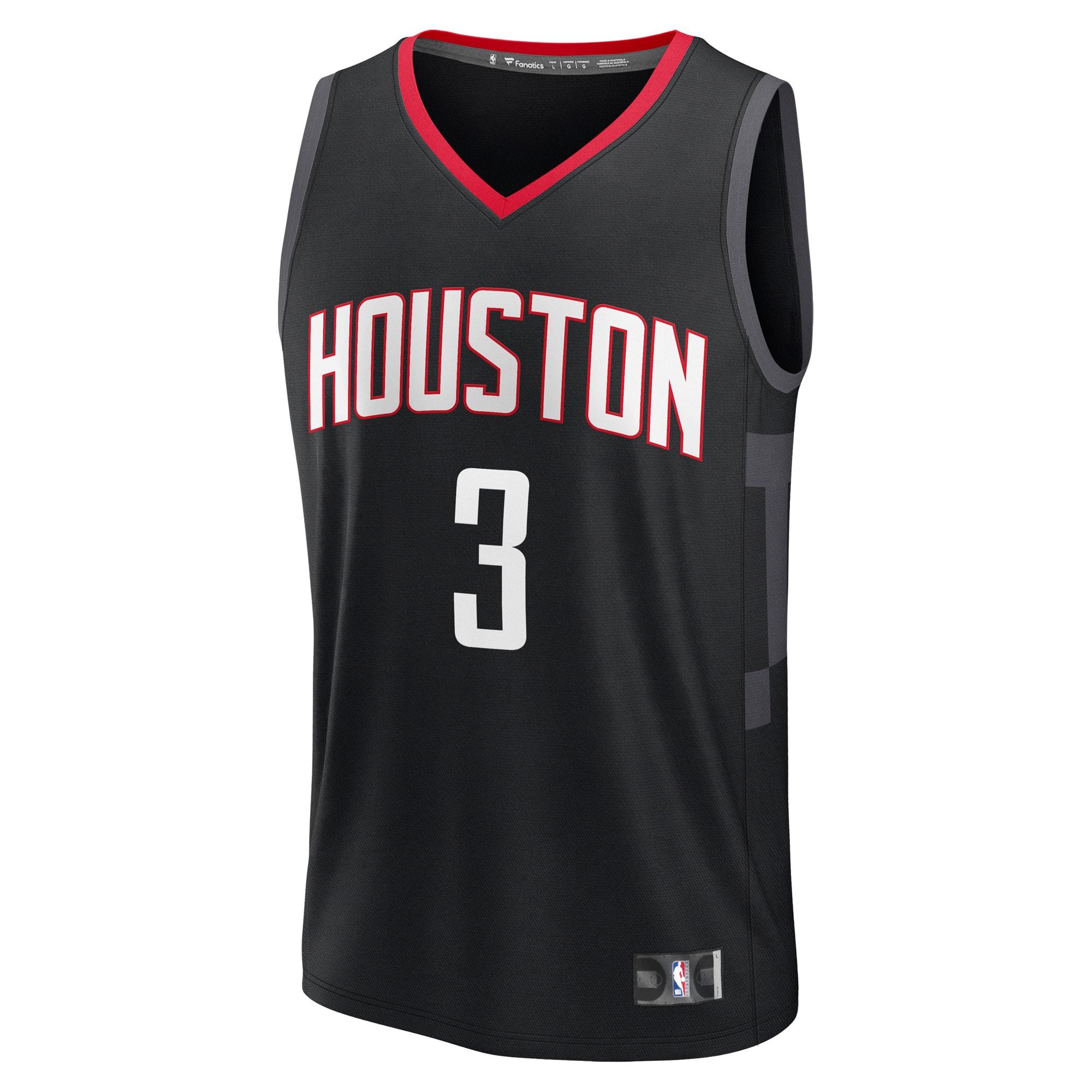 Men's Houston Rockets N'Faly Dante Fanatics Black Fast Break Replica Player Jersey - Statement Edition