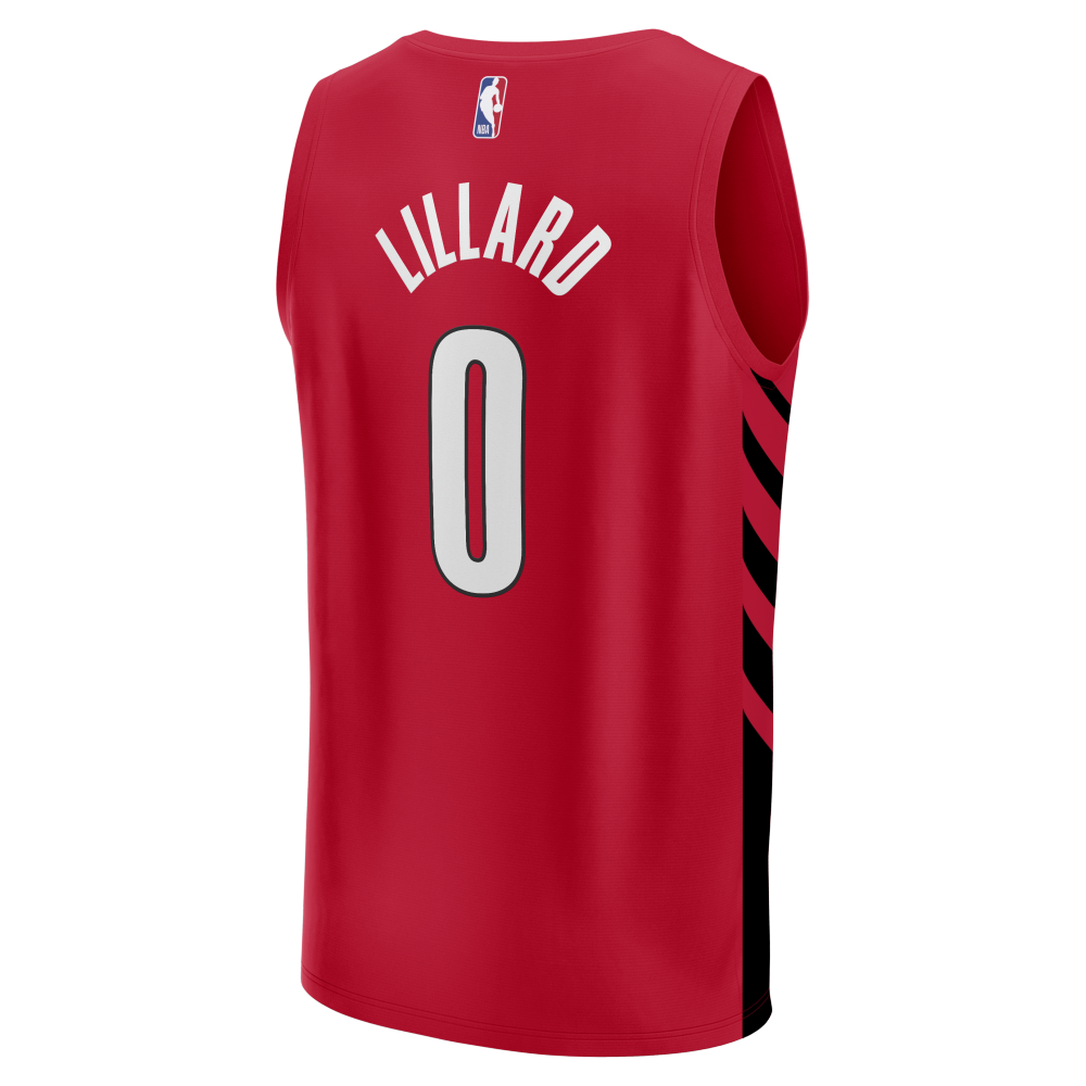 Men's Portland Trail Blazers Damian Lillard Fanatics Red Fast Break Replica Jersey - Statement Edition