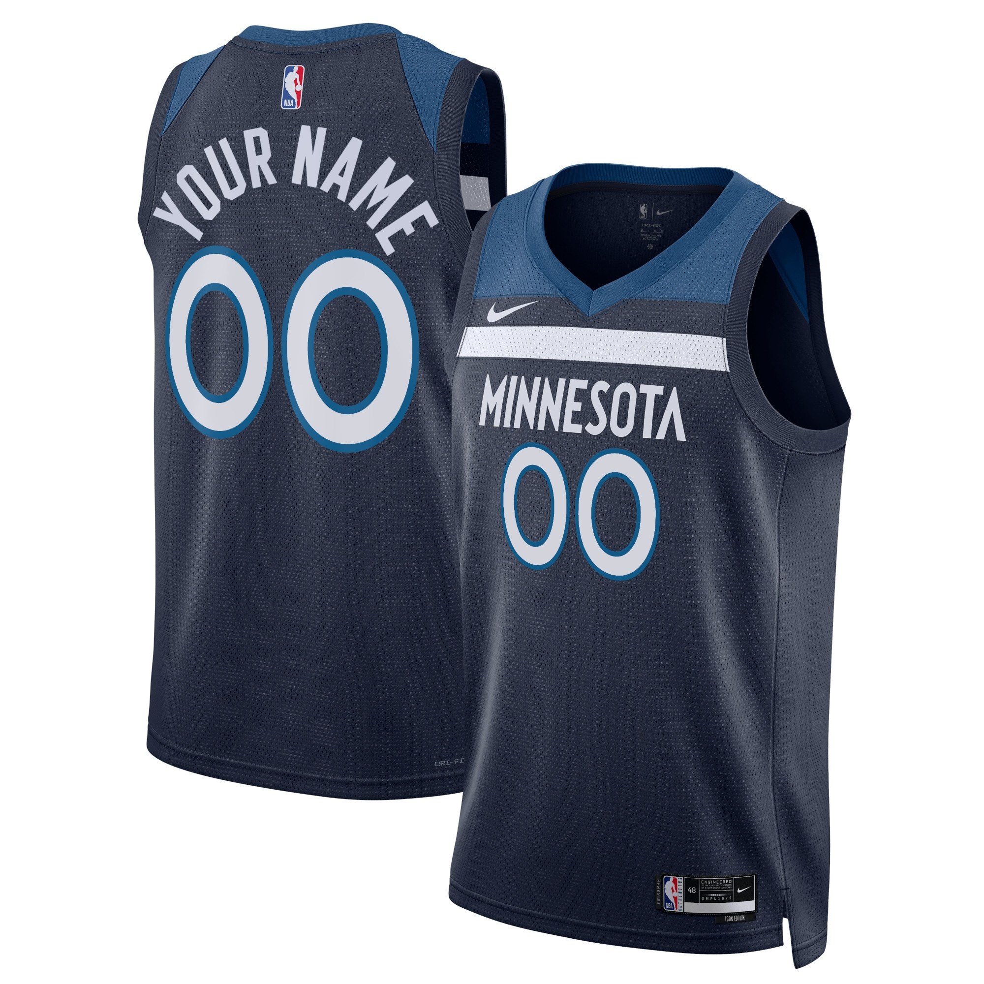 Unisex Minnesota Timberwolves Nike White Swingman Custom Jersey - Association Edition