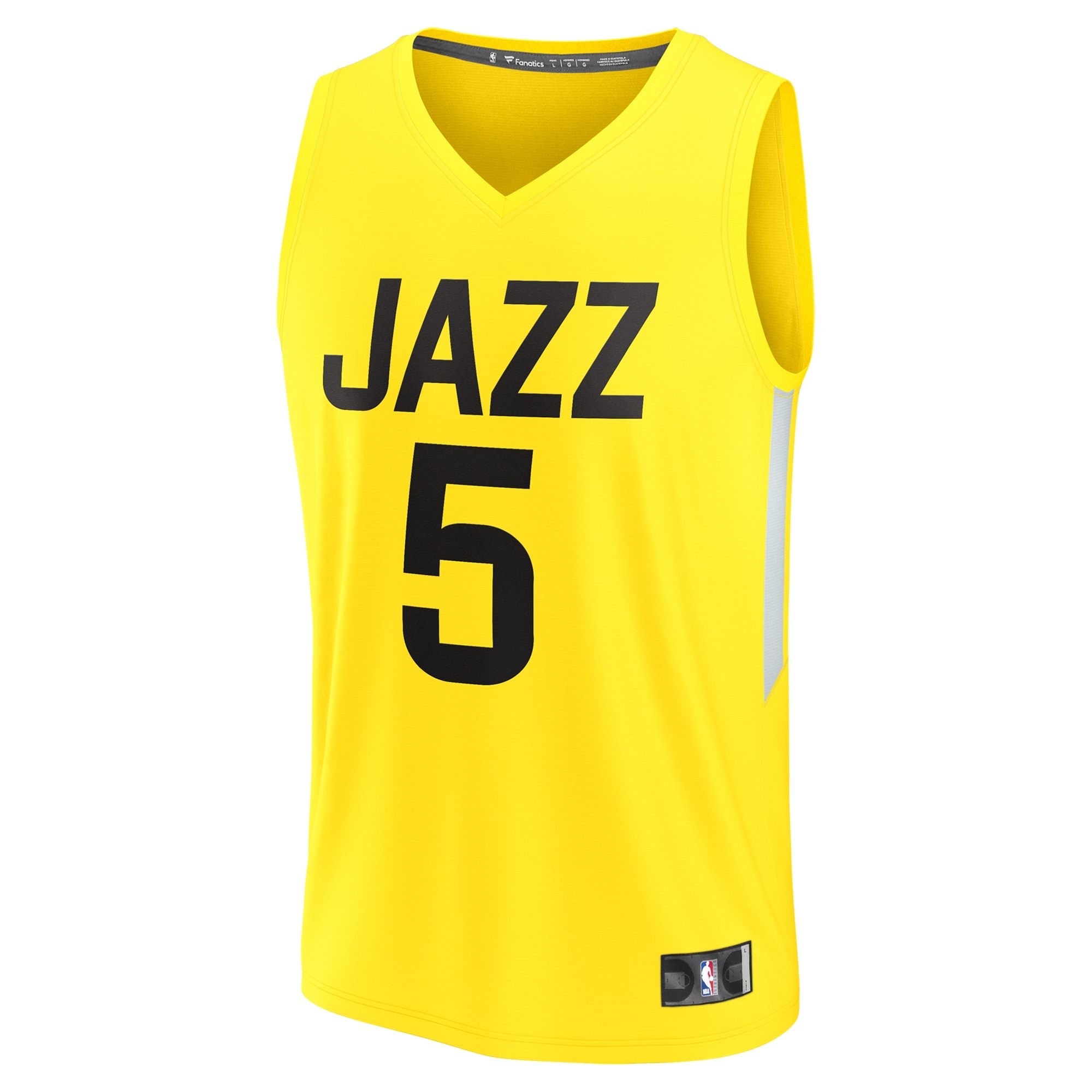 Men's Utah Jazz Cody Williams Fanatics Yellow 2024 NBA Draft Fast Break Player Jersey - Icon Edition