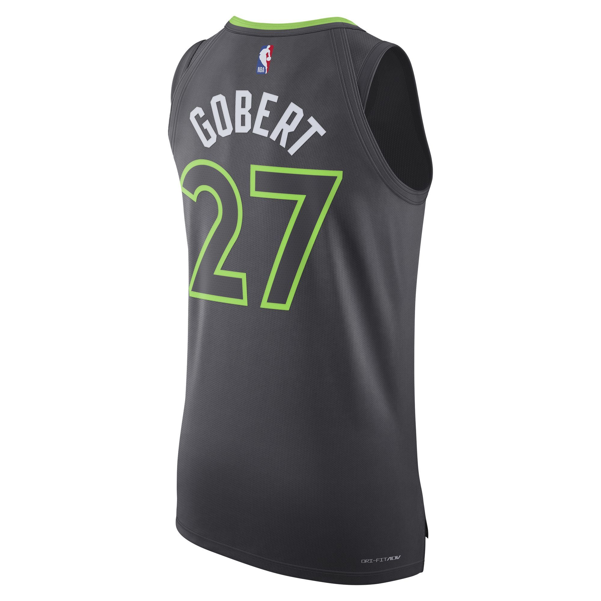 Men's Minnesota Timberwolves Rudy Gobert Jordan Brand Anthracite Authentic Jersey - Statement Edition