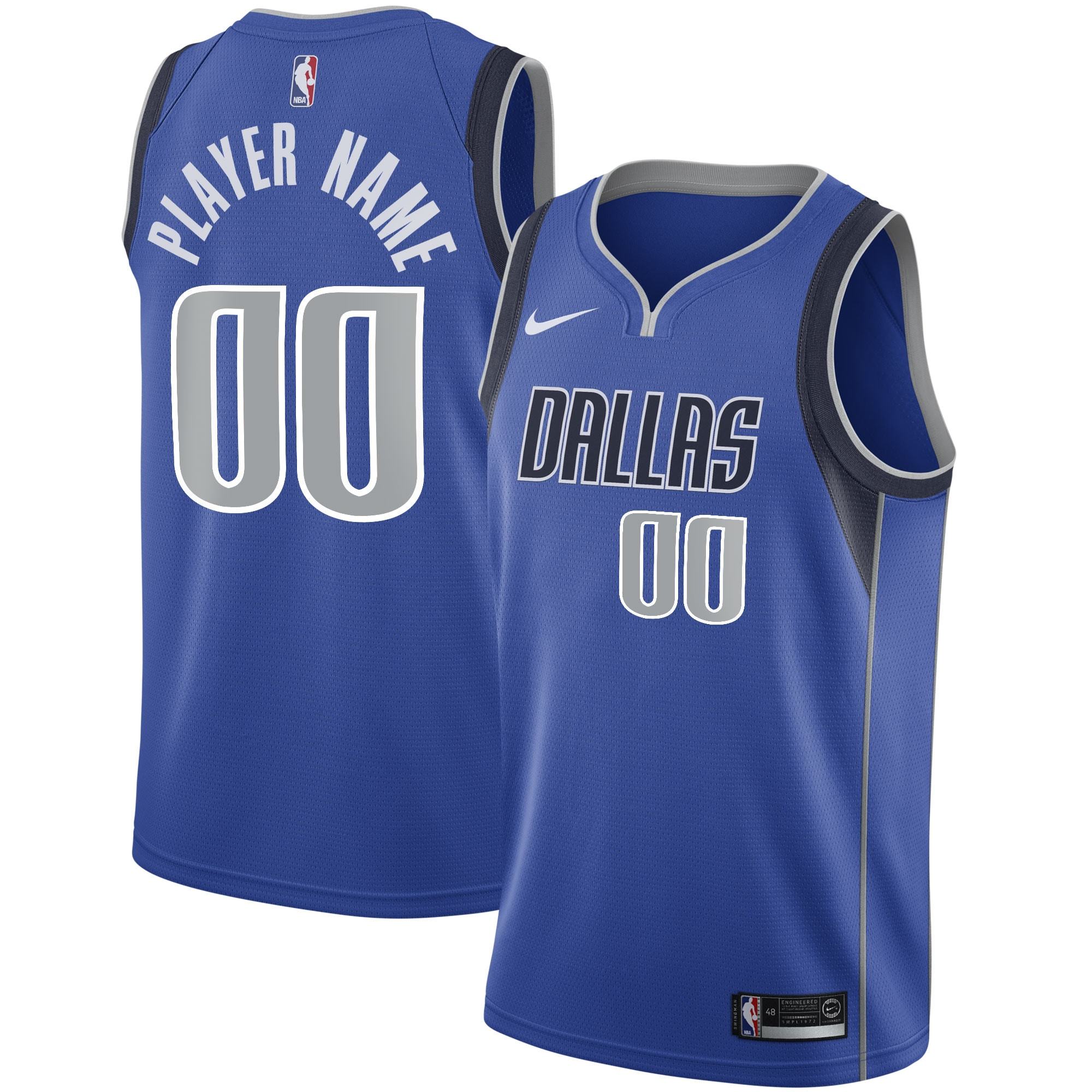 Men's Dallas Mavericks Nike White 2020/21 Swingman Custom Jersey - Association Edition