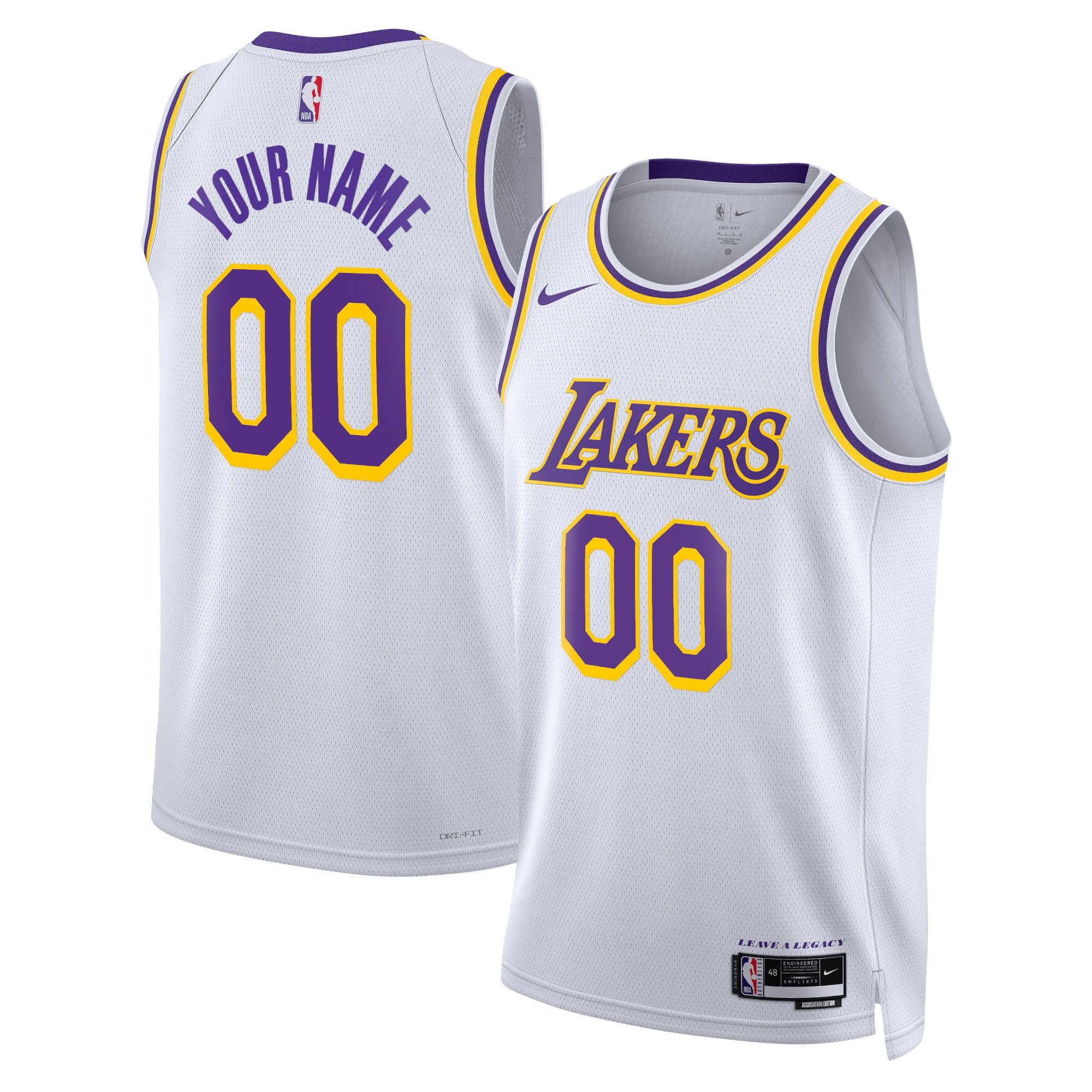 Unisex Los Angeles Lakers Nike Gold Swingman Custom Jersey - Icon Edition
