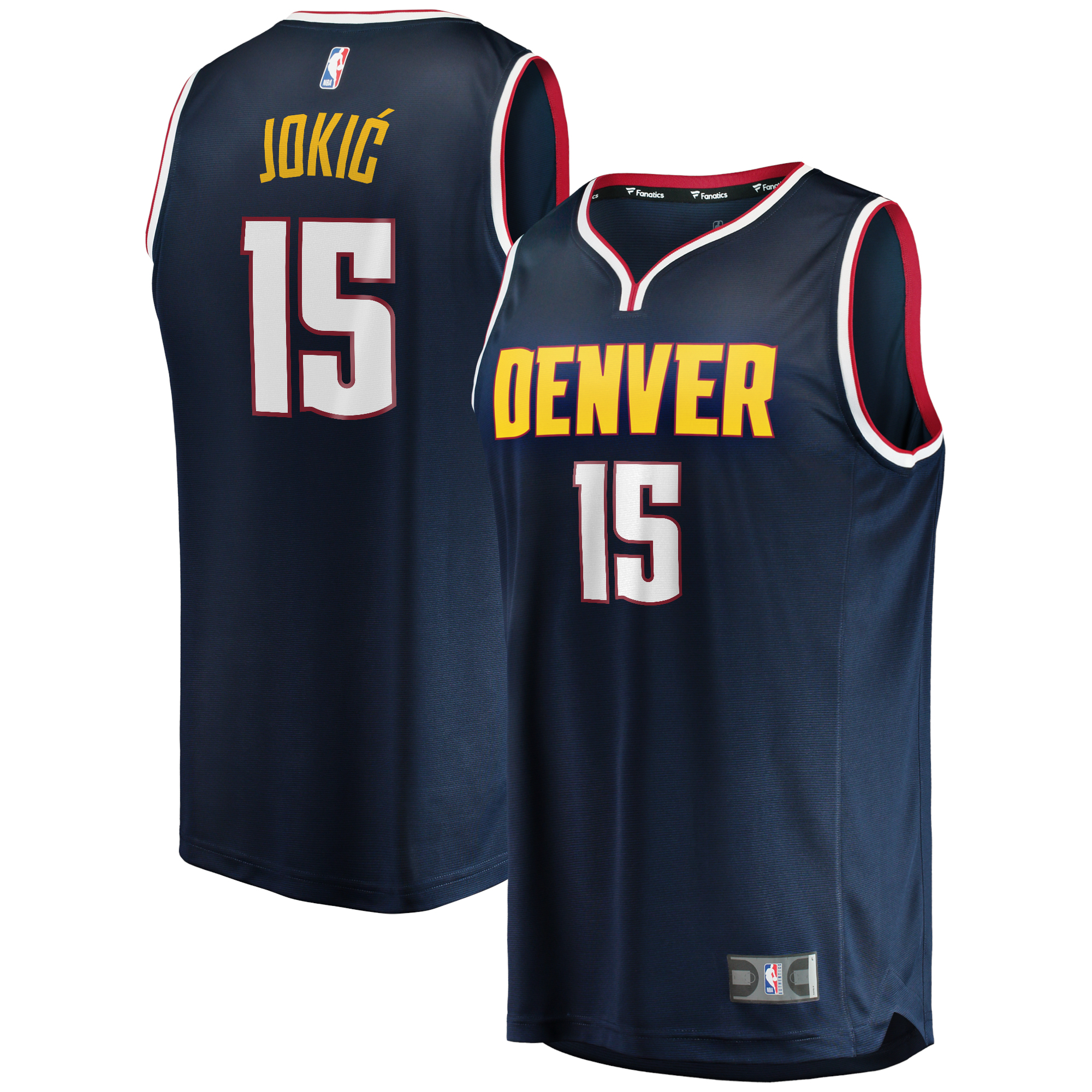 Men's Denver Nuggets Nikola Jokić Fanatics Navy Big & Tall Fast Break Player Jersey - Icon Edition