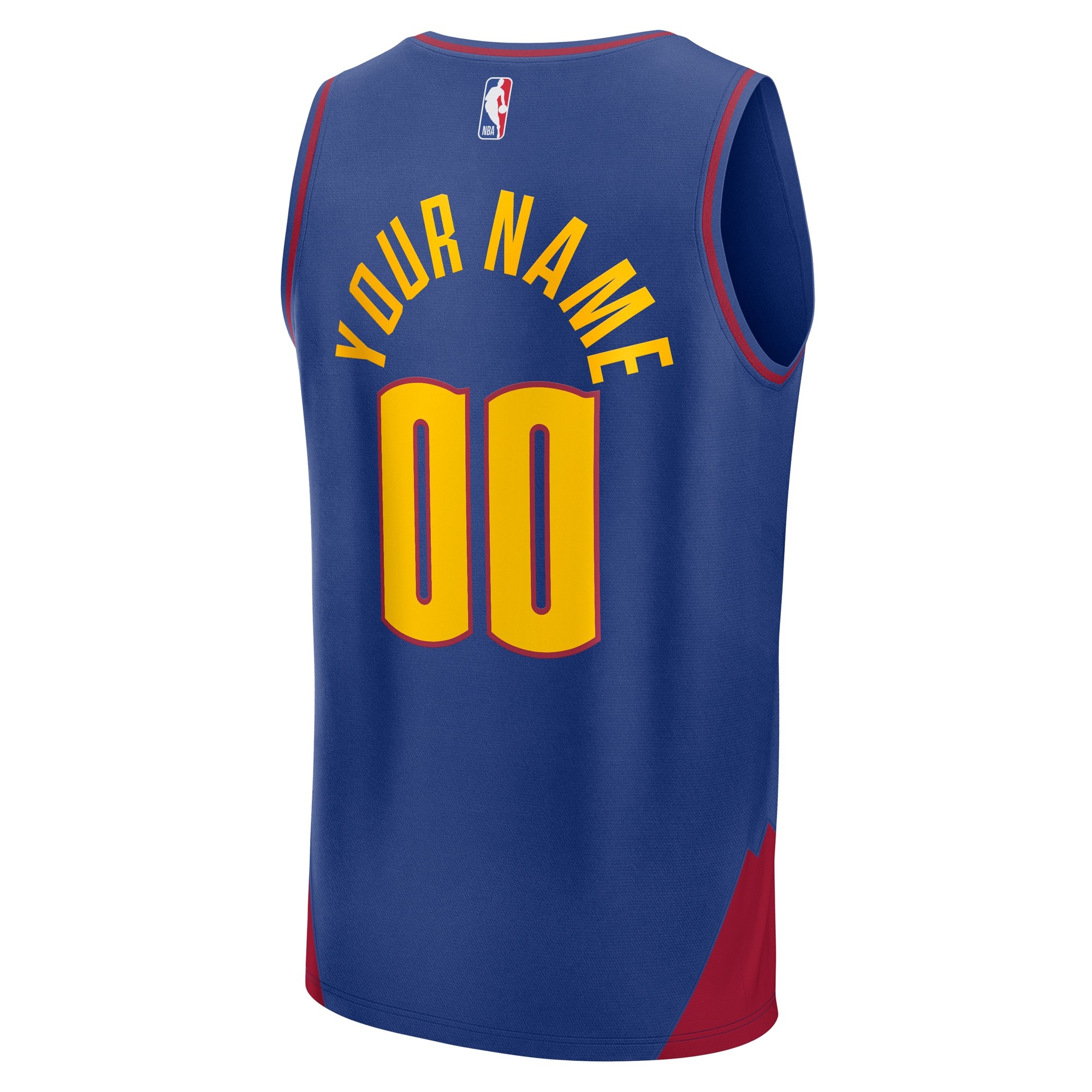 Men's Denver Nuggets Fanatics Navy Fast Break Custom Jersey - Icon Edition