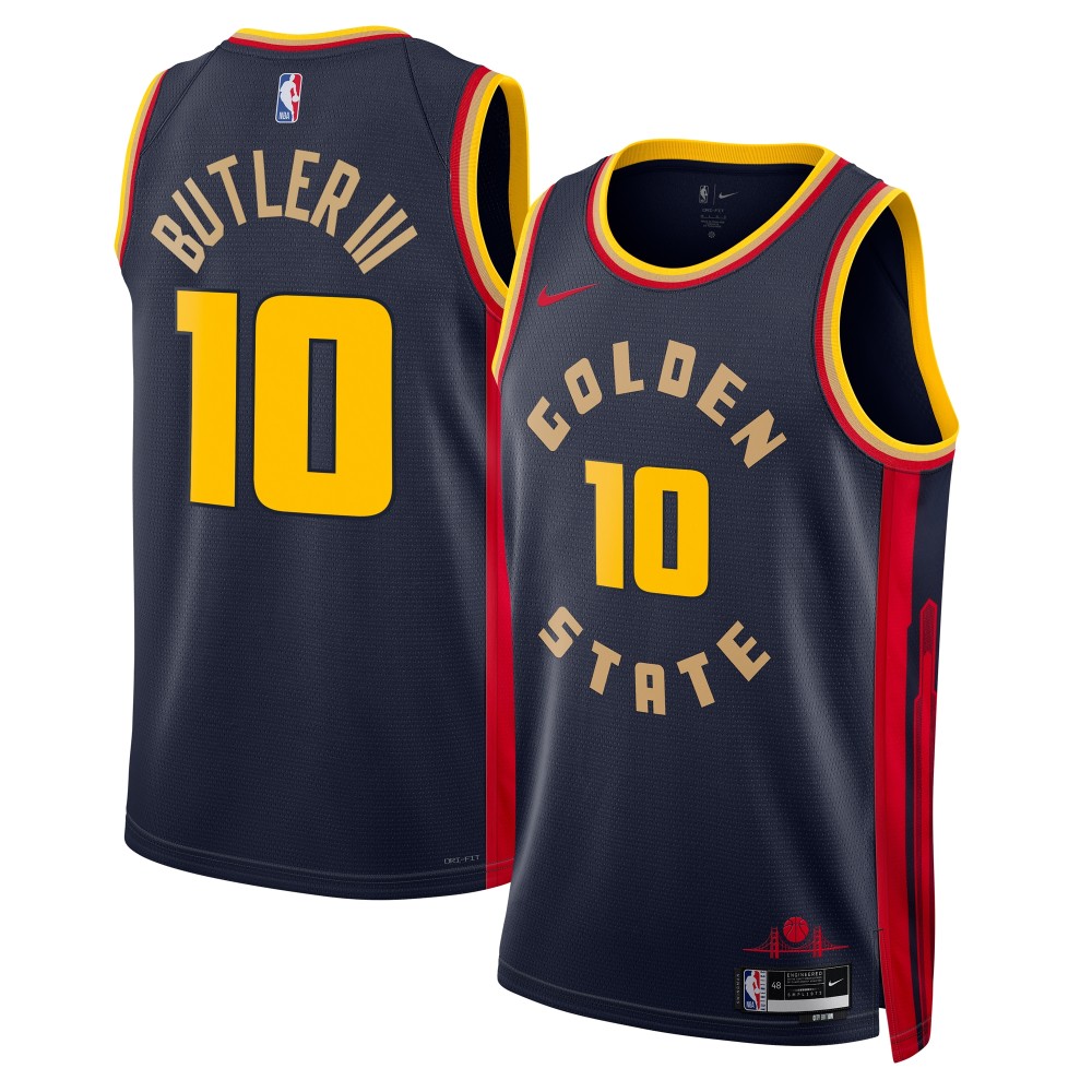 Unisex Golden State Warriors Jimmy Butler Nike Navy Swingman Jersey - City Edition