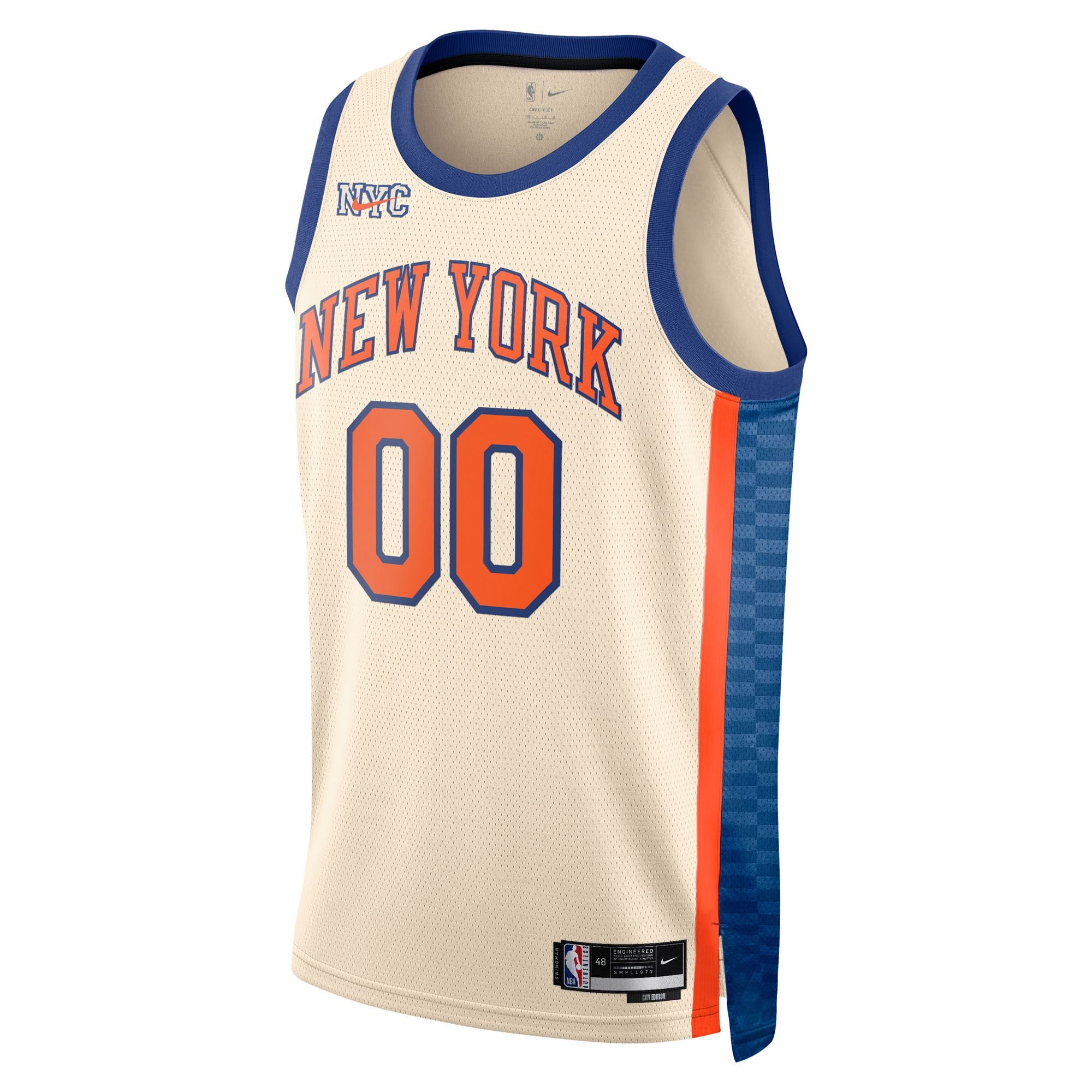 Unisex New York Knicks Nike Cream 2025/26 City Edition Swingman Custom Jersey
