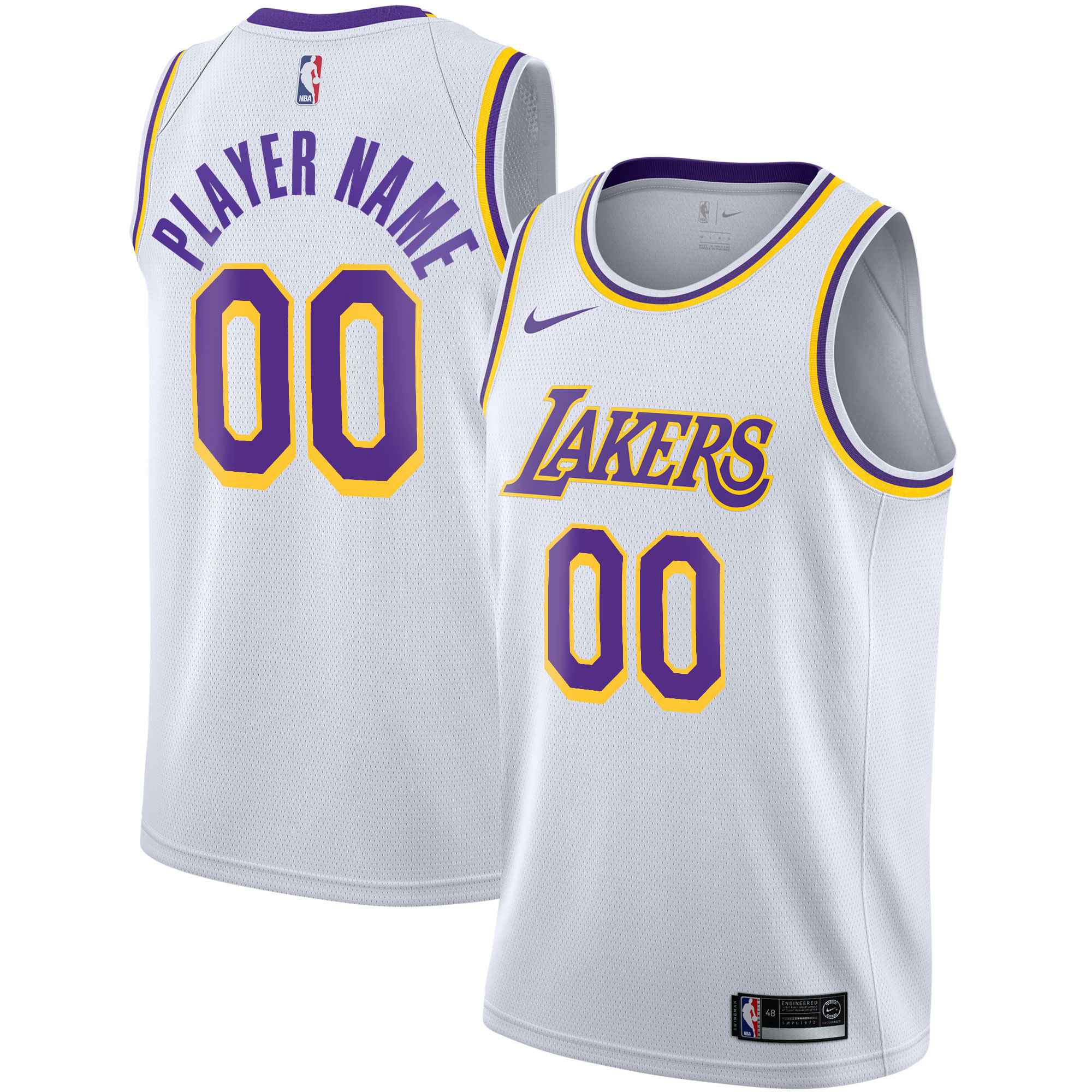 Men's Los Angeles Lakers Nike Gold 2020/21 Swingman Custom Jersey - Icon Edition
