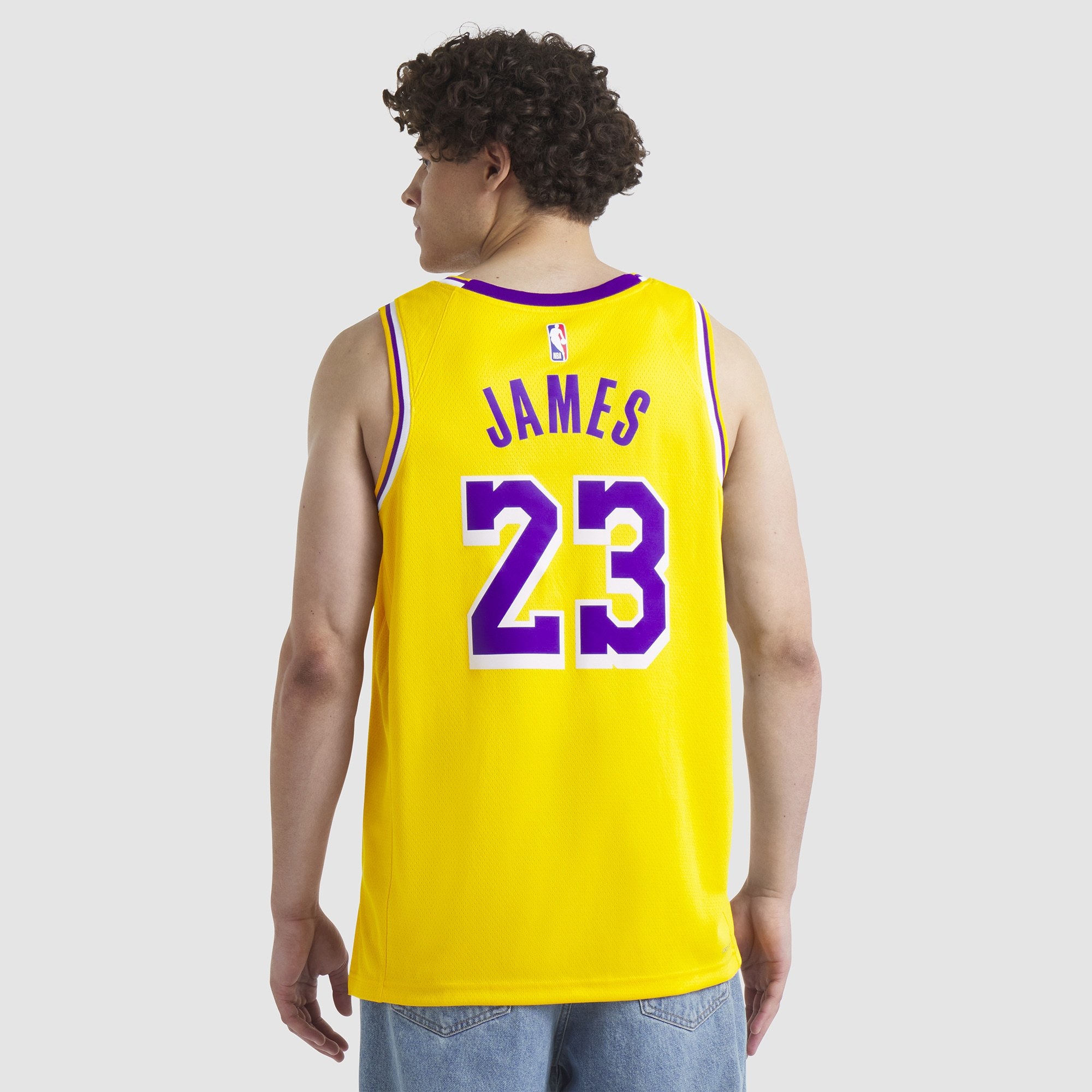 Unisex Los Angeles Lakers LeBron James Nike White Swingman Jersey - Association Edition