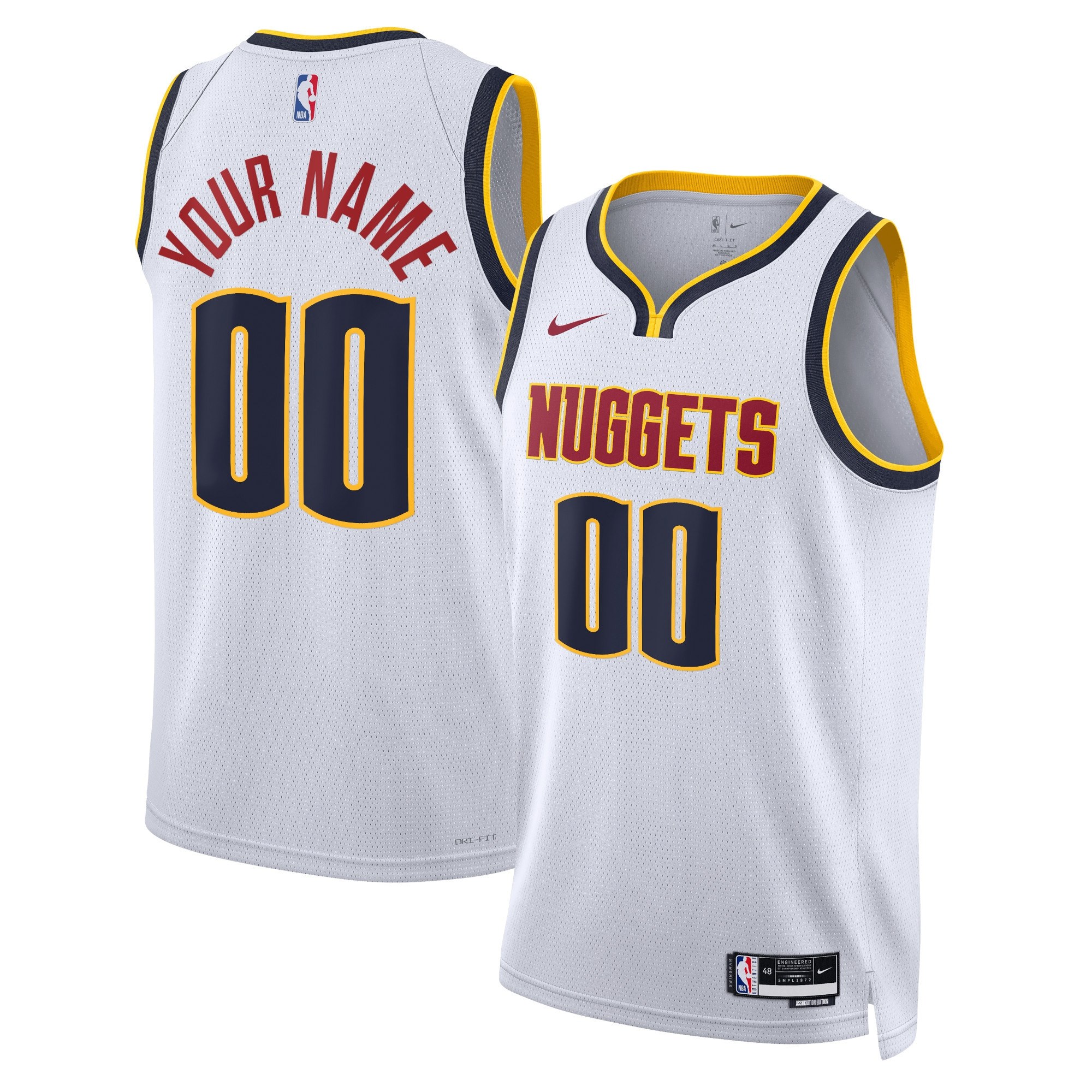 Unisex Denver Nuggets Nike Navy Swingman Custom Jersey - Icon Edition