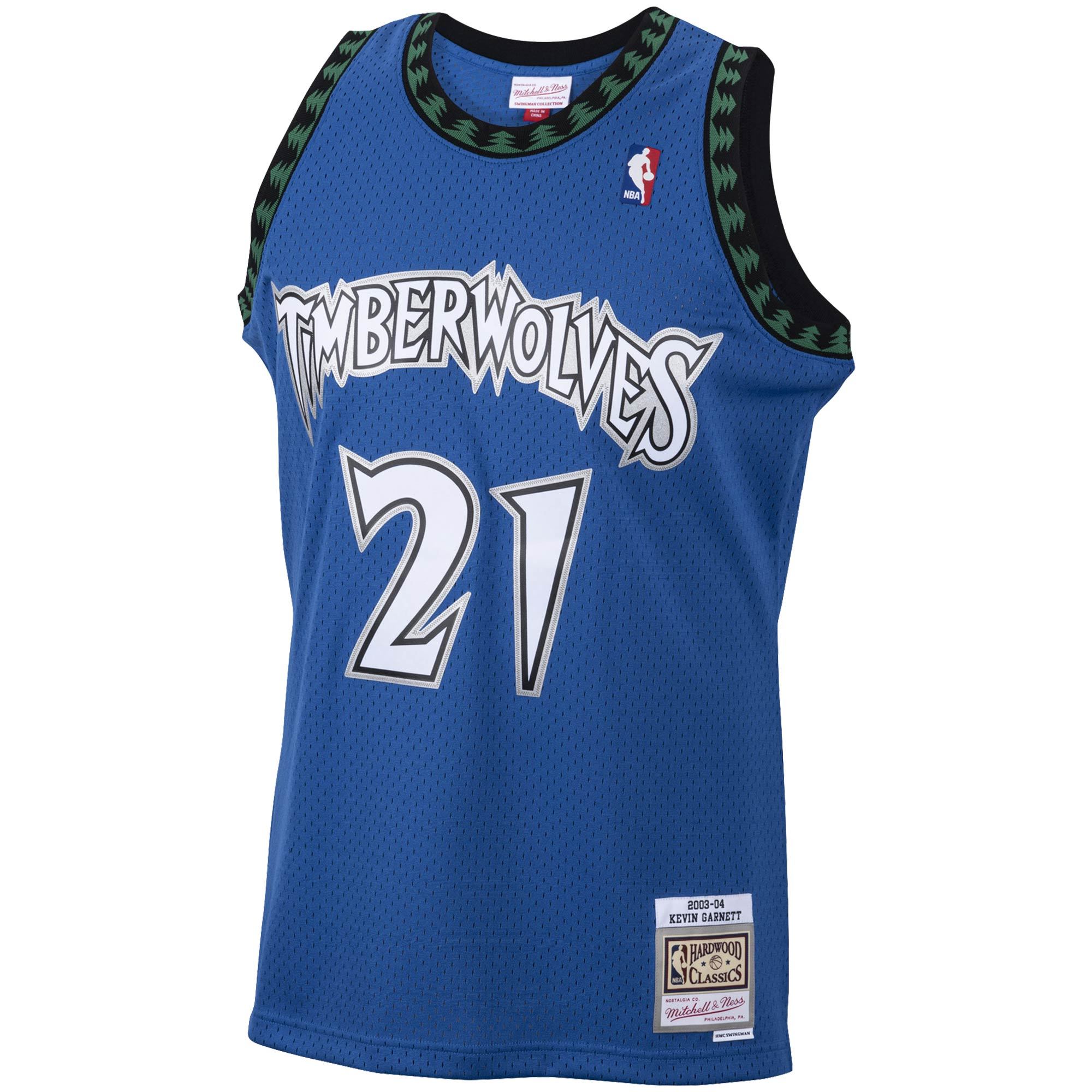 Men's Minnesota Timberwolves Kevin Garnett Mitchell & Ness Blue 2003/04 Hardwood Classics Swingman Jersey