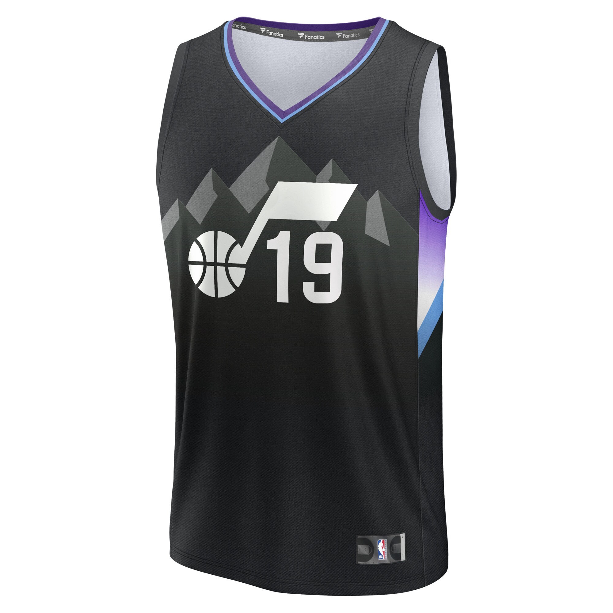 Men's Utah Jazz Ace Bailey Fanatics Black 2025 NBA Draft First Round Pick Fast Break Replica Jersey - Statement Edition