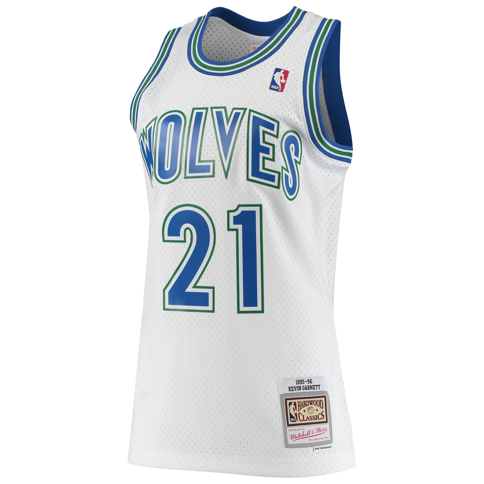 Men's Minnesota Timberwolves Kevin Garnett Mitchell & Ness Black Hardwood Classics Swingman Jersey