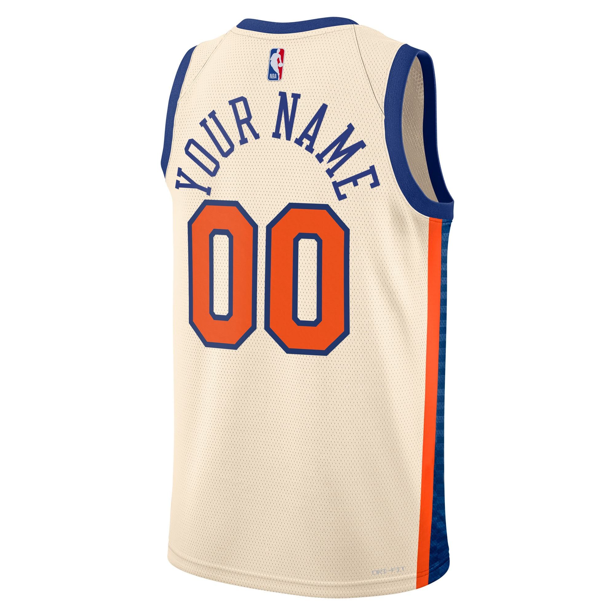 Unisex New York Knicks Nike Cream 2025/26 City Edition Swingman Custom Jersey