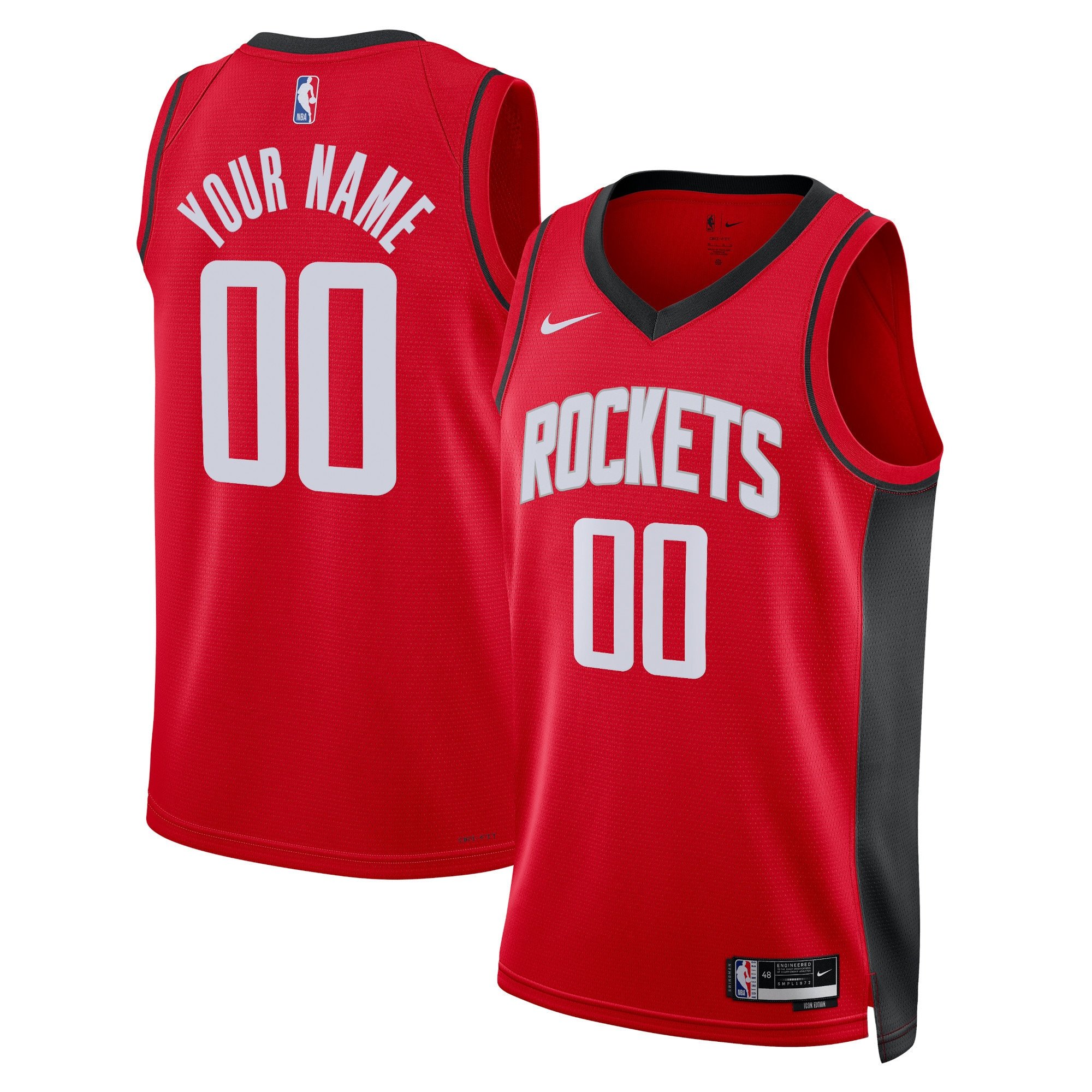 Unisex Houston Rockets Nike White Swingman Custom Jersey - Association Edition
