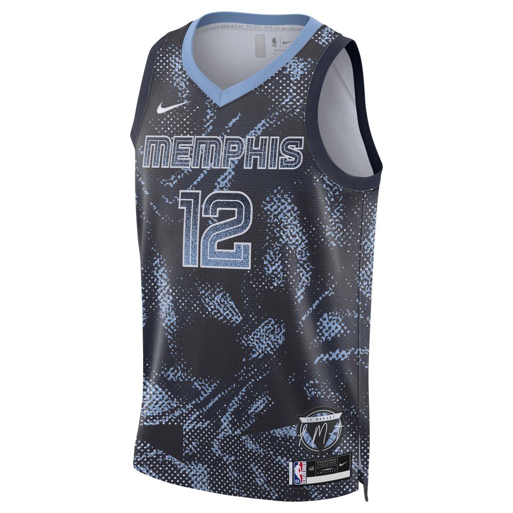 Unisex Memphis Grizzlies Ja Morant Nike Navy 2025 Select Series Swingman Player Jersey