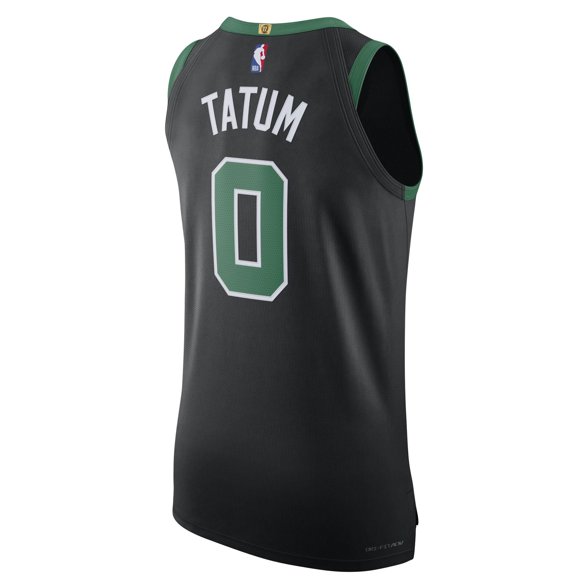Men's Boston Celtics Jayson Tatum Jordan Brand Black Authentic Player Jersey - Statement Edition