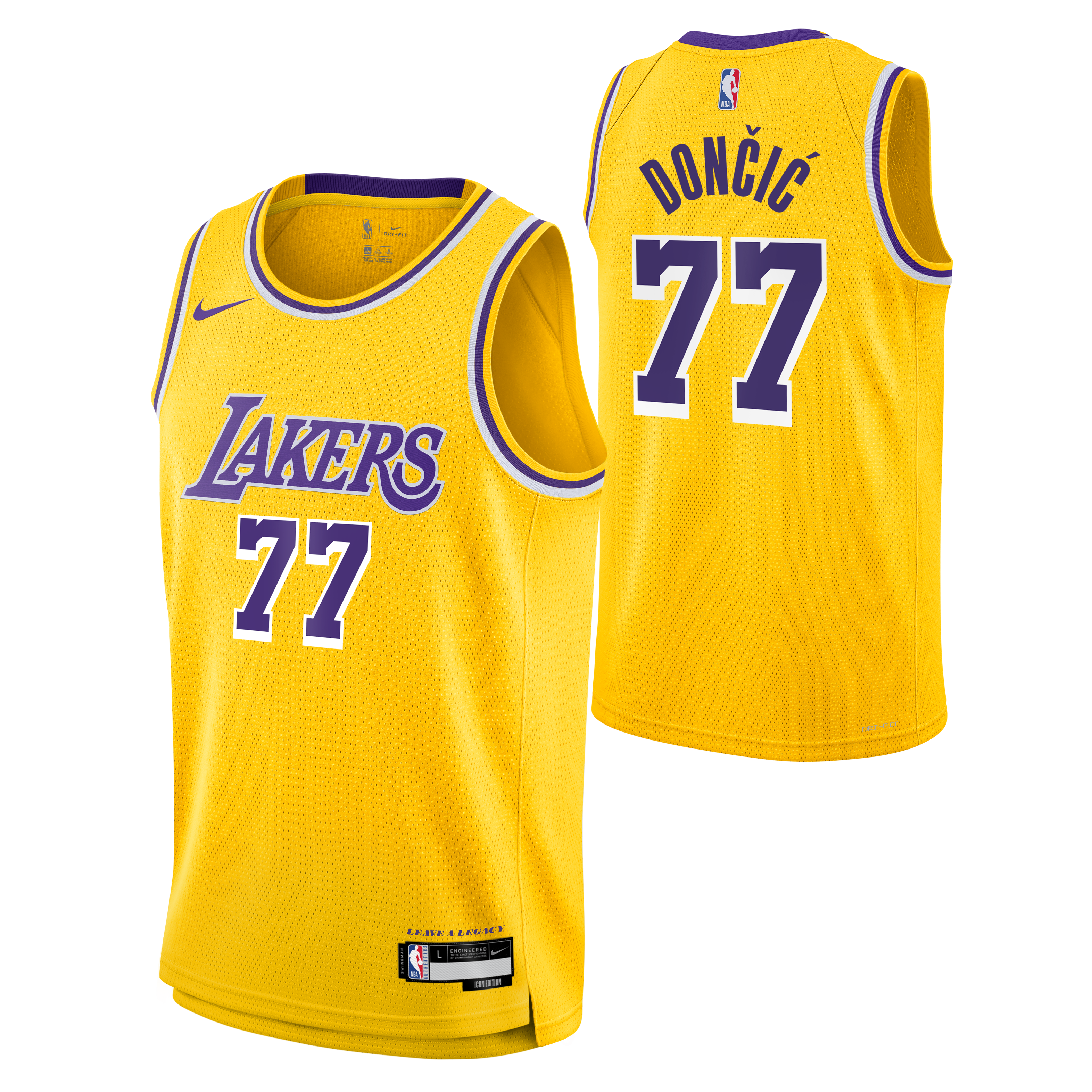 Unisex Los Angeles Lakers Luka Dončić Nike Gold Swingman Jersey - Icon Edition