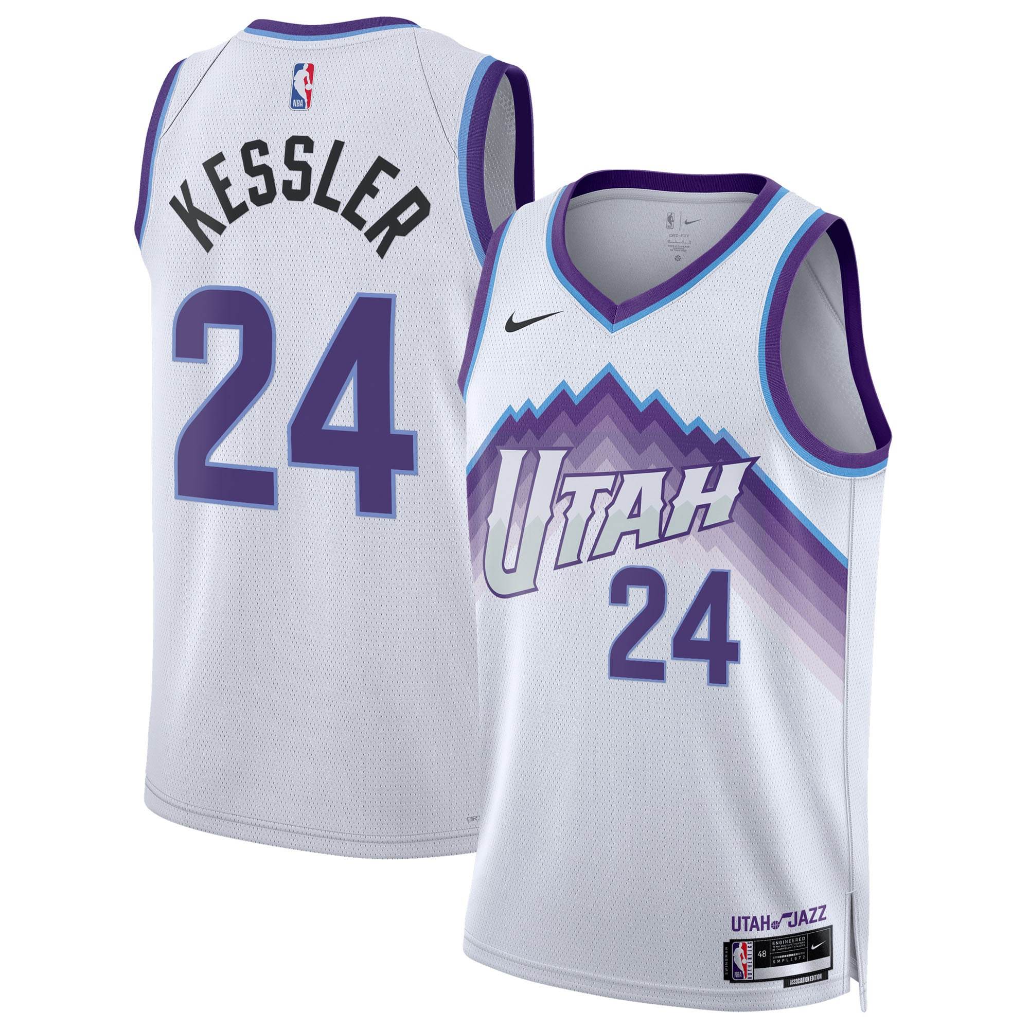 Unisex Utah Jazz Walker Kessler Nike White Swingman Jersey - Association Edition