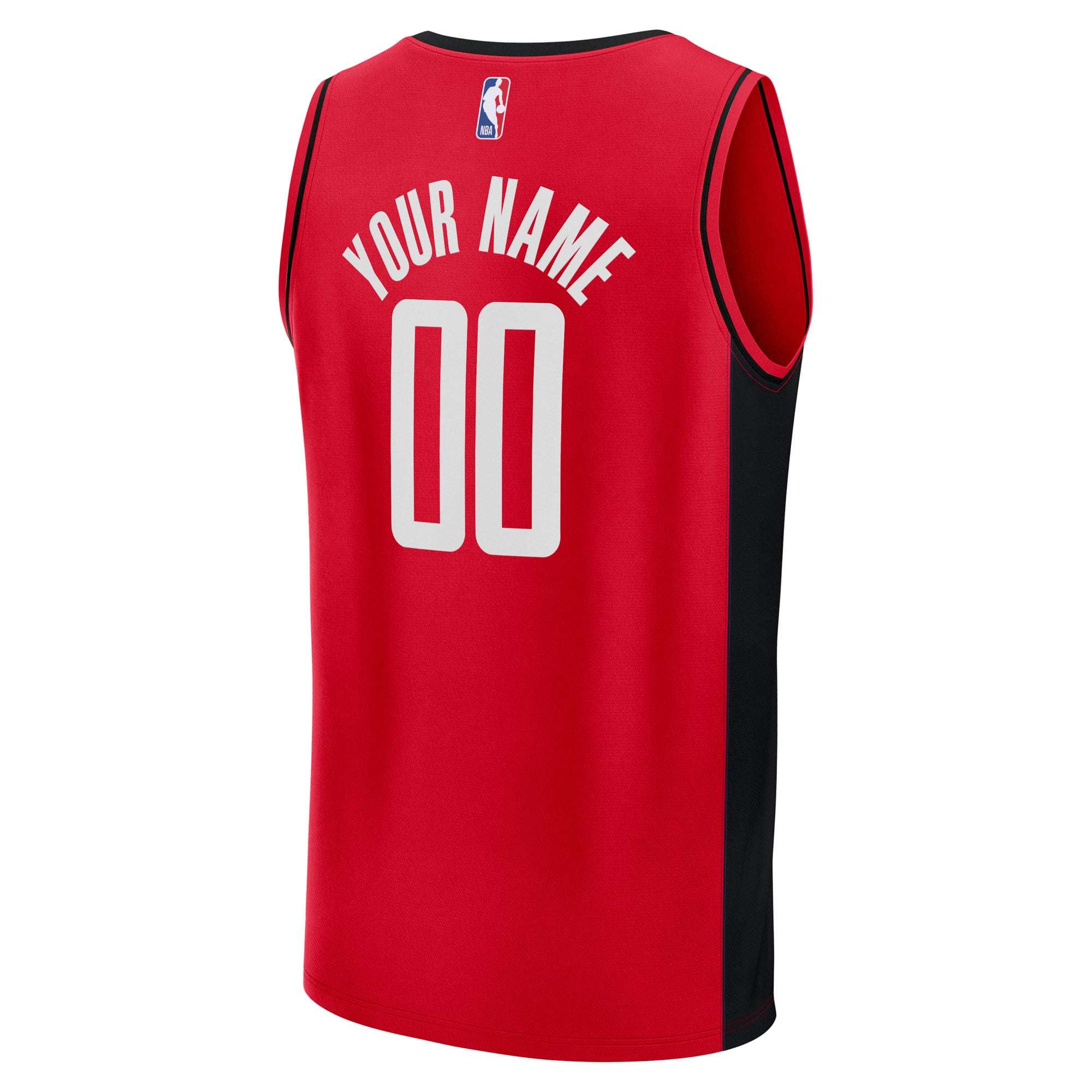 Men's Houston Rockets Fanatics Red Fast Break Custom Jersey - Icon Edition