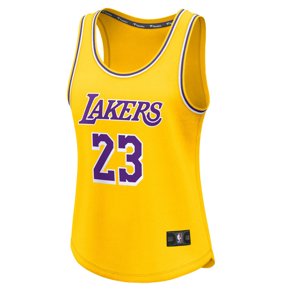 Women's Los Angeles Lakers LeBron James Fanatics Gold Fast Break Player Jersey - Icon Edition