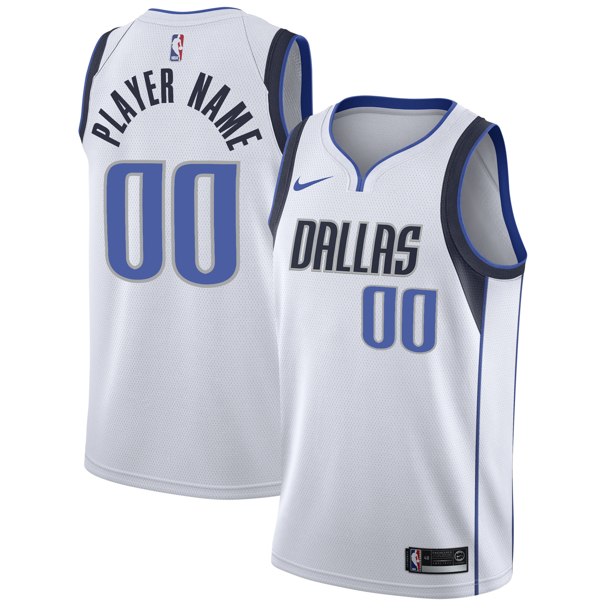 Men's Dallas Mavericks Nike Blue 2020/21 Swingman Custom Jersey - Icon Edition