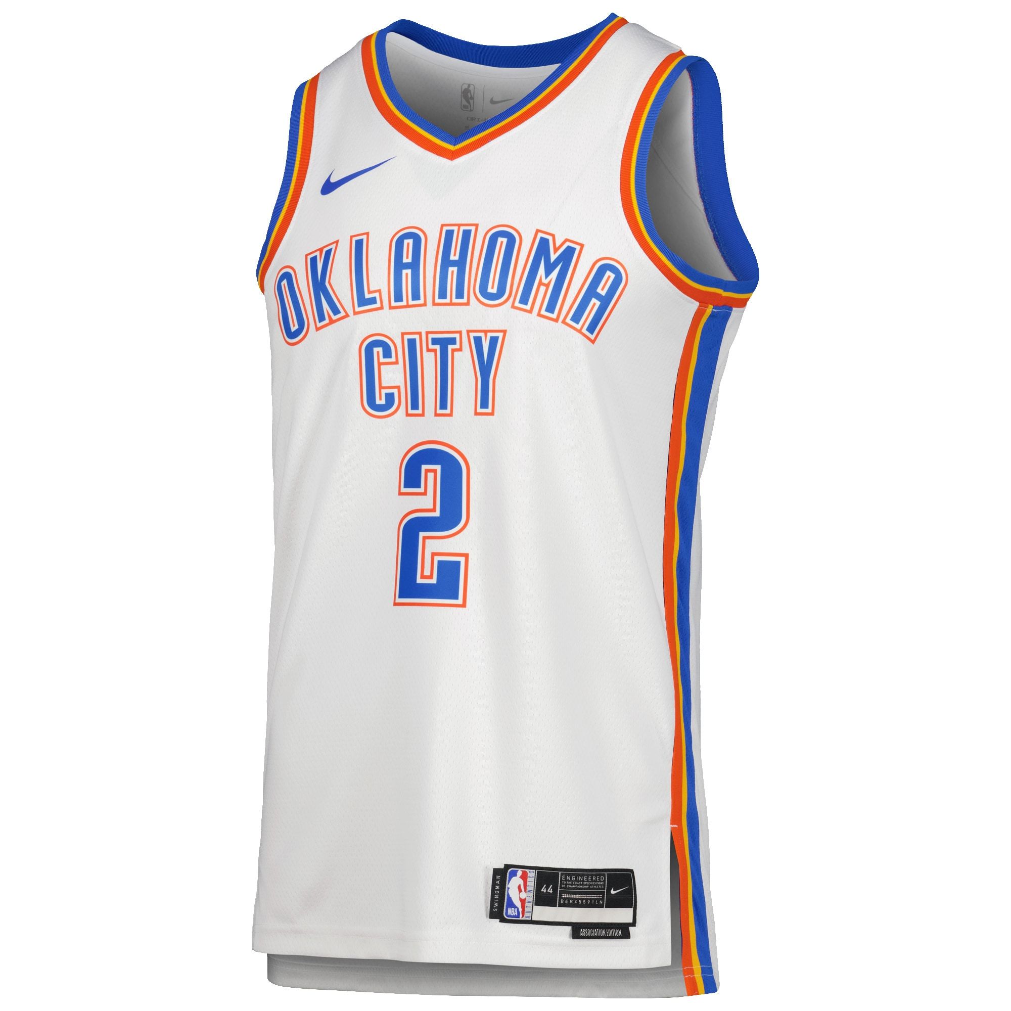 Unisex Oklahoma City Thunder Shai Gilgeous-Alexander Nike Blue Swingman Jersey - Icon Edition