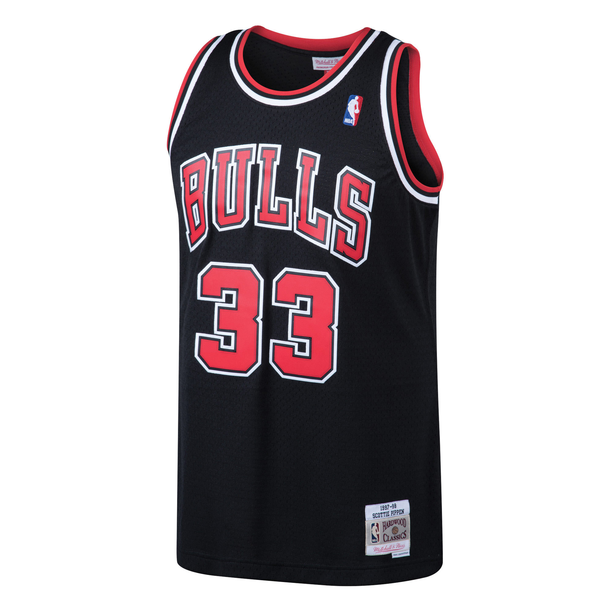 Men's Chicago Bulls Scottie Pippen Mitchell & Ness White Hardwood Classics Swingman Jersey