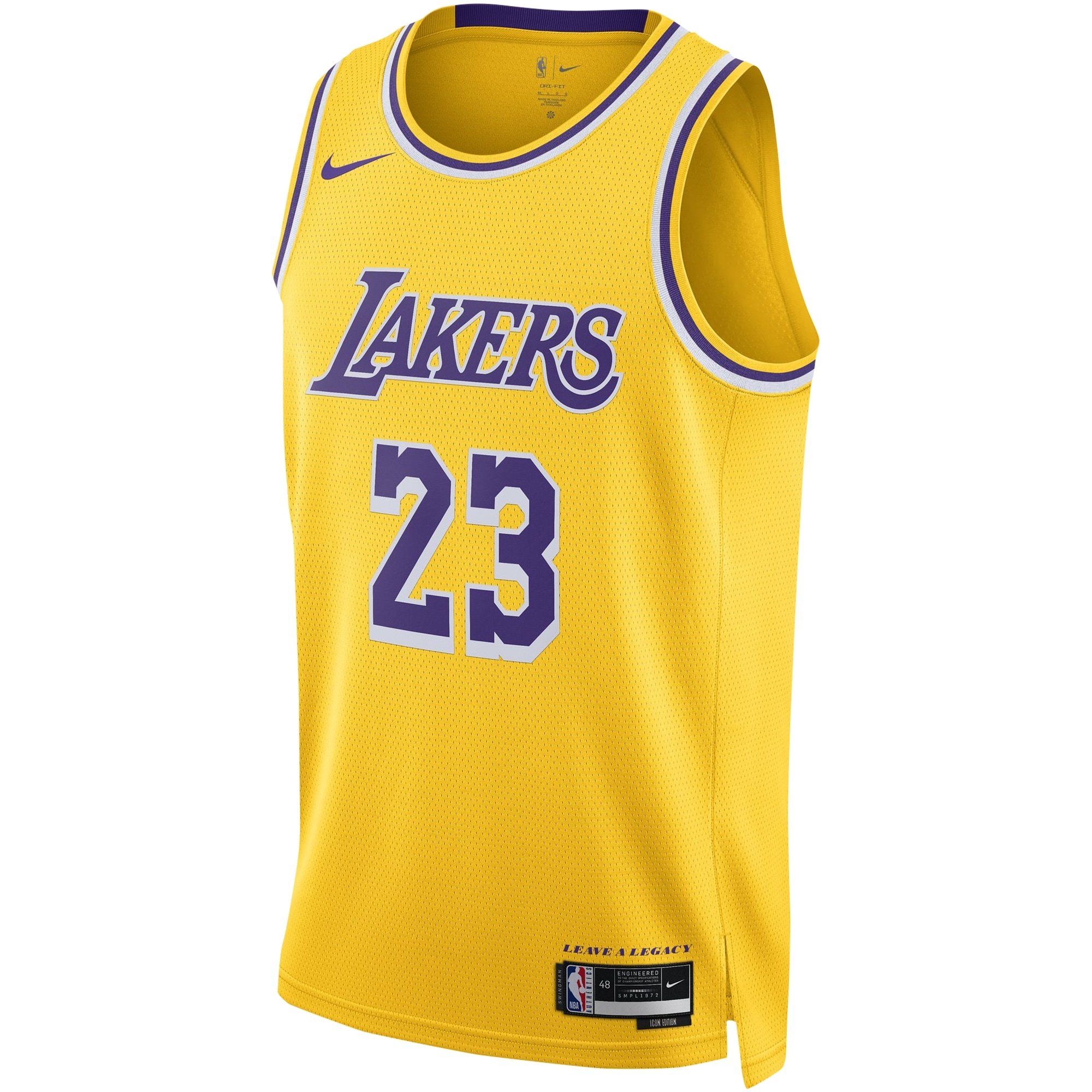 Unisex Los Angeles Lakers LeBron James Nike White Swingman Jersey - Association Edition