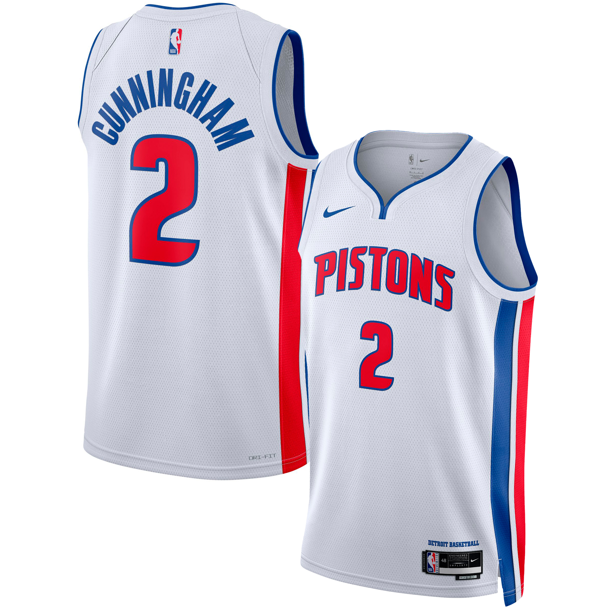 Unisex Detroit Pistons Cade Cunningham Nike Blue Swingman Jersey - Icon Edition
