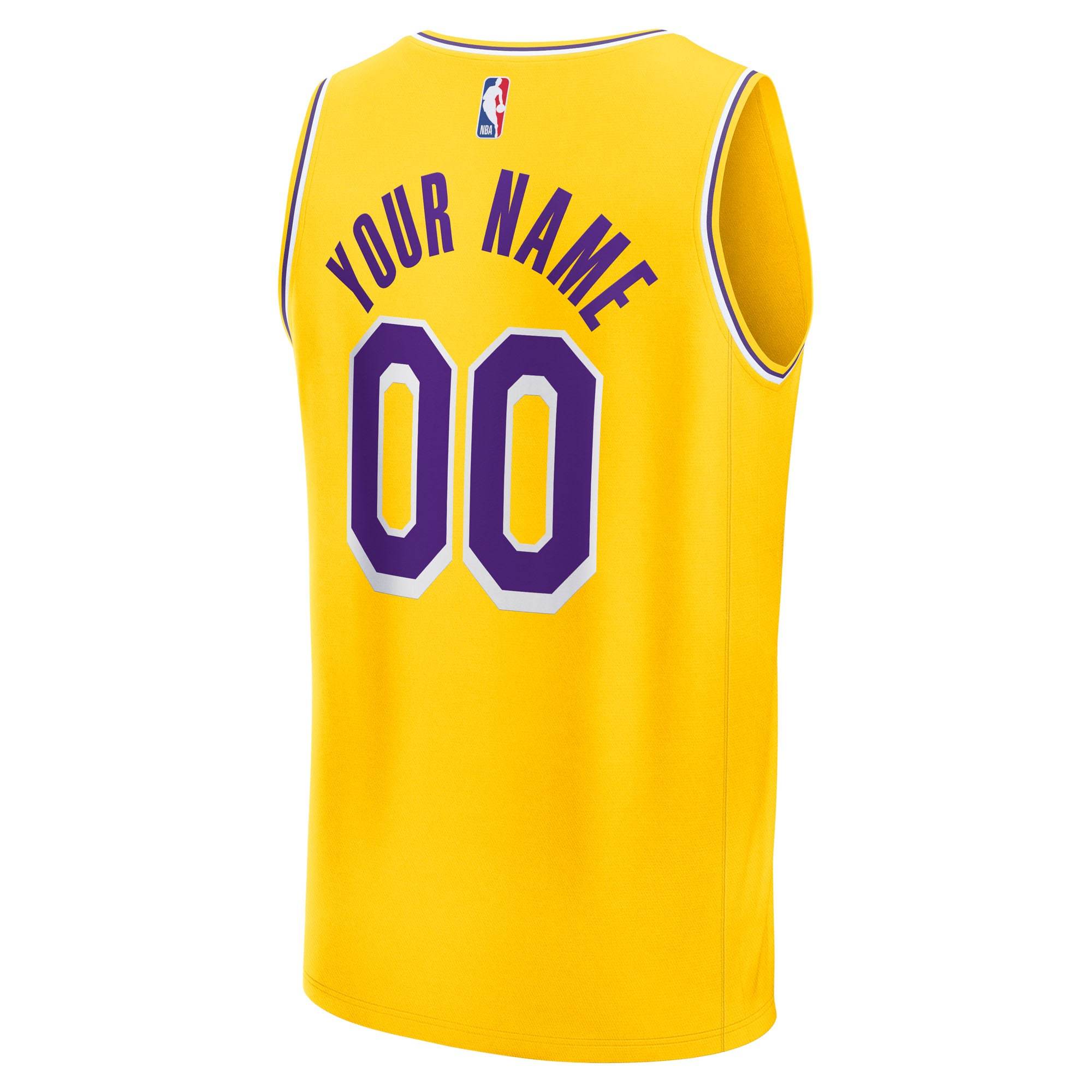 Men's Los Angeles Lakers  Fanatics Gold Fast Break Custom Jersey - Icon Edition