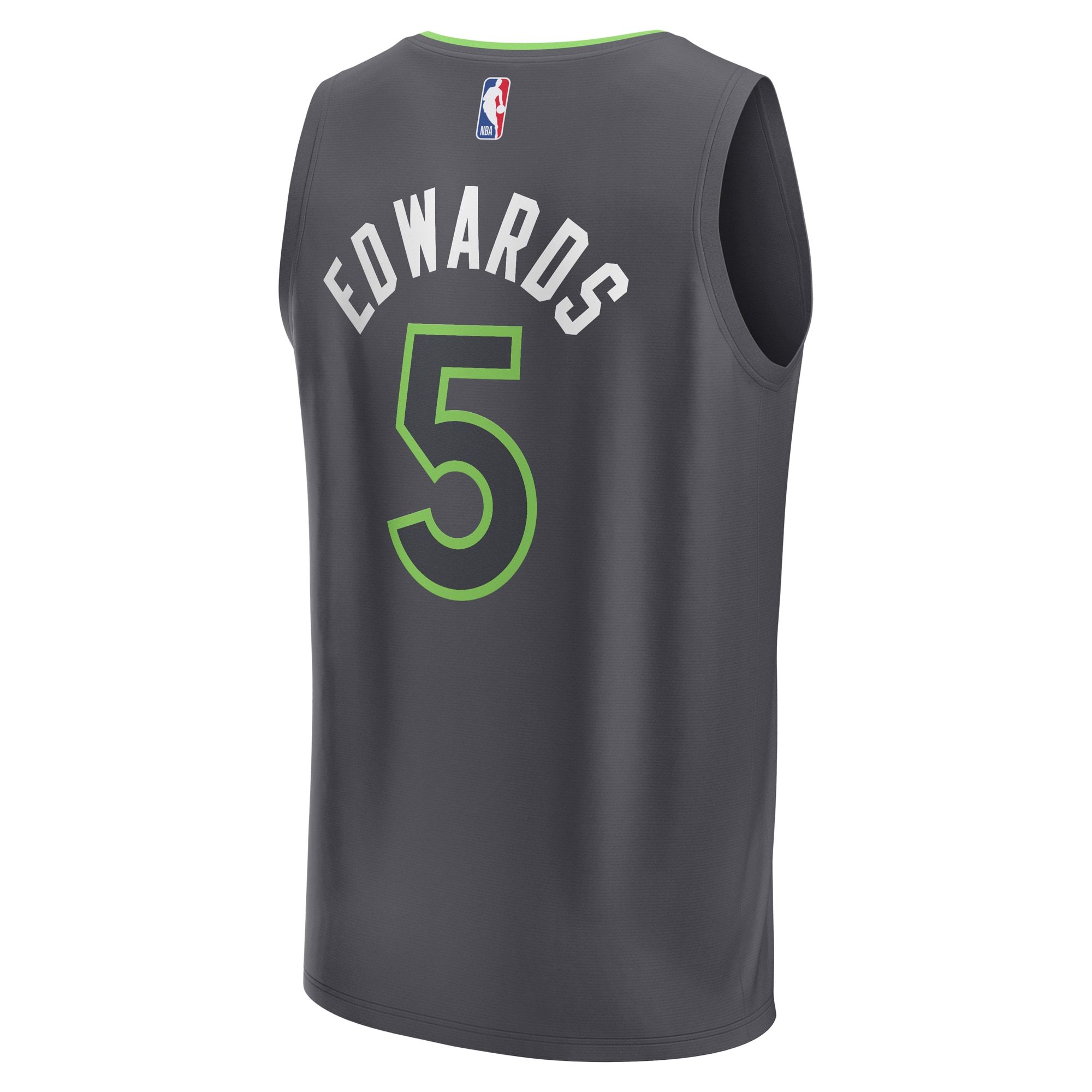 Men's Minnesota Timberwolves Anthony Edwards Fanatics Anthracite Fast Break Replica Player Jersey - Statement Edition