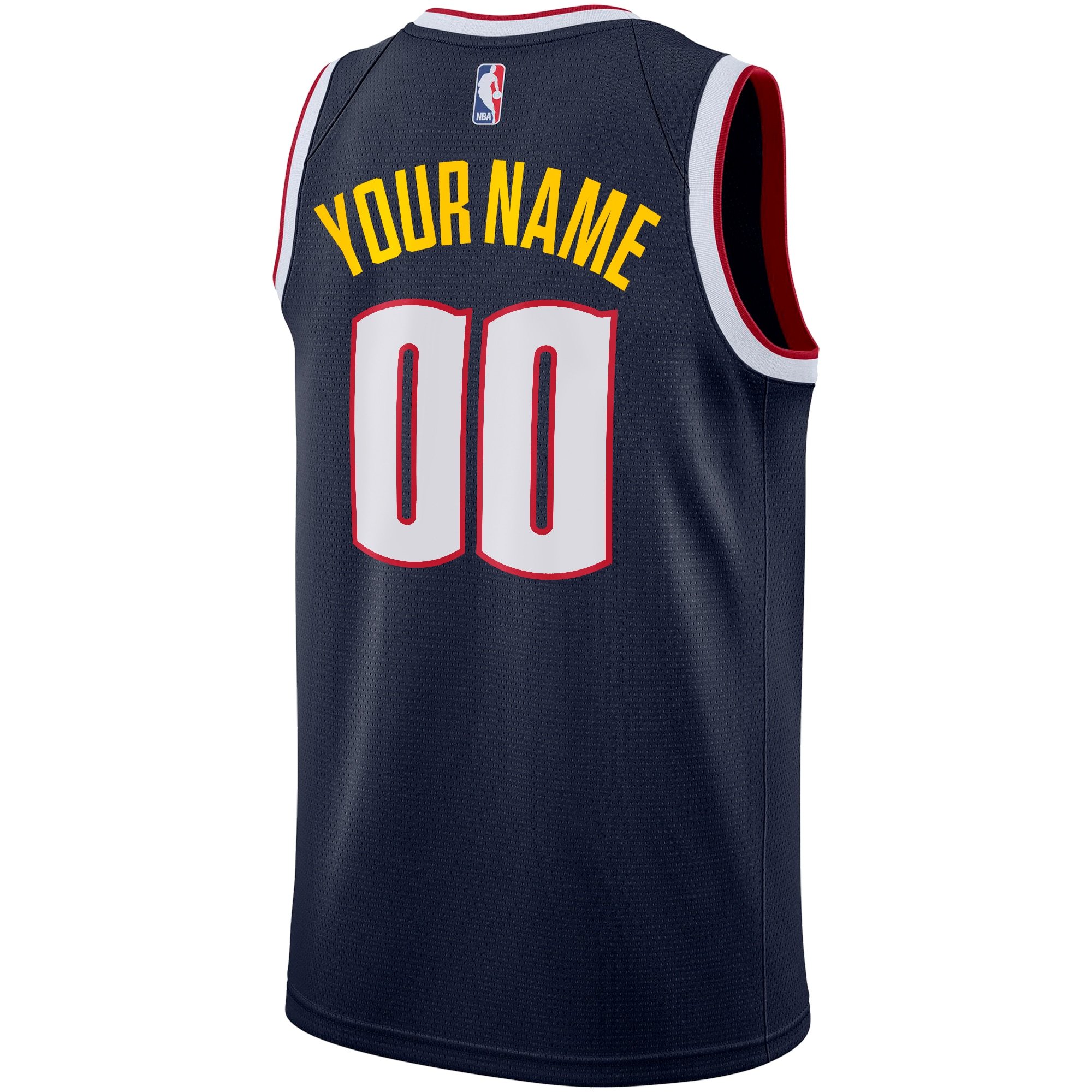 Men's Denver Nuggets Nike White Swingman Custom Jersey - Association Edition