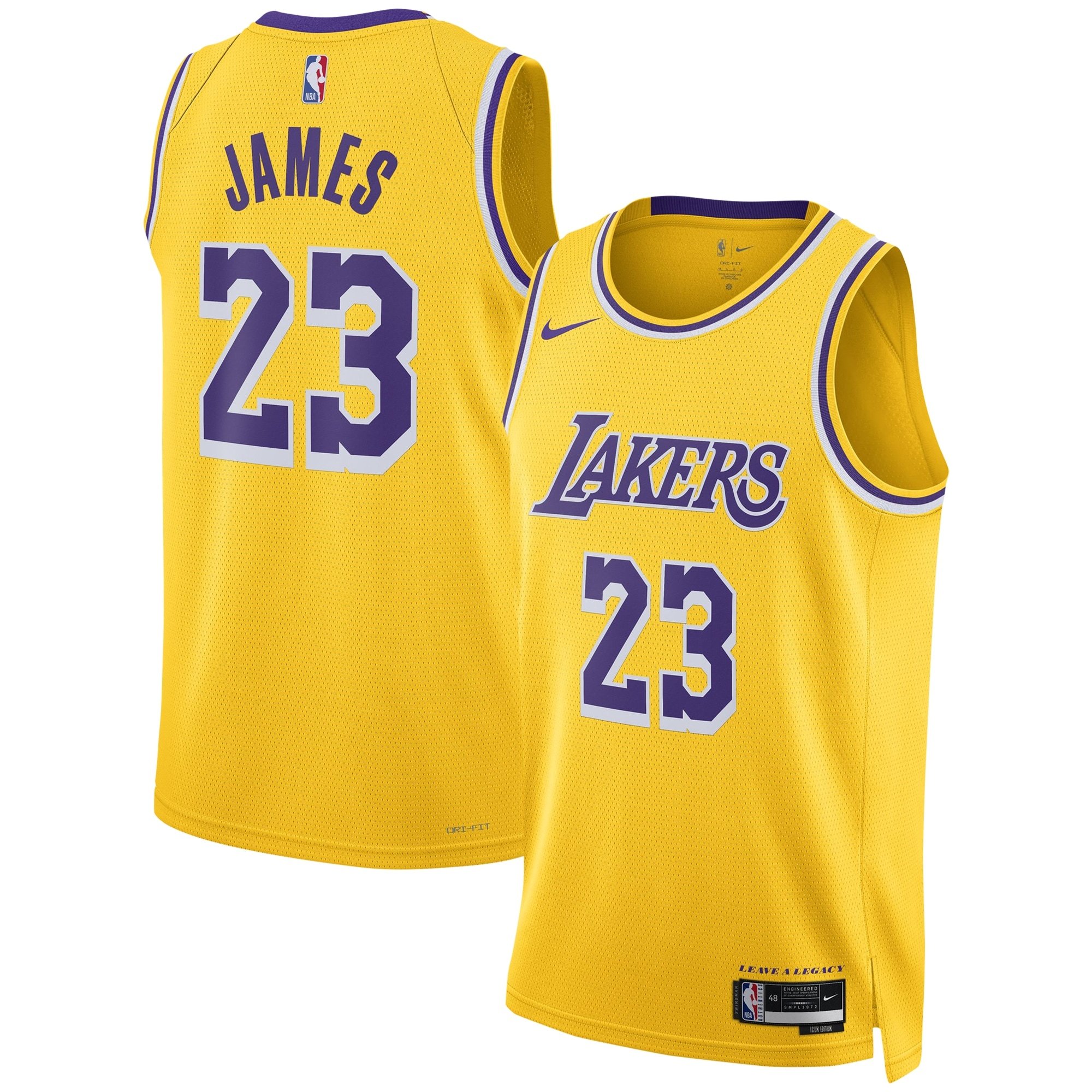 Unisex Los Angeles Lakers LeBron James Nike White Swingman Jersey - Association Edition
