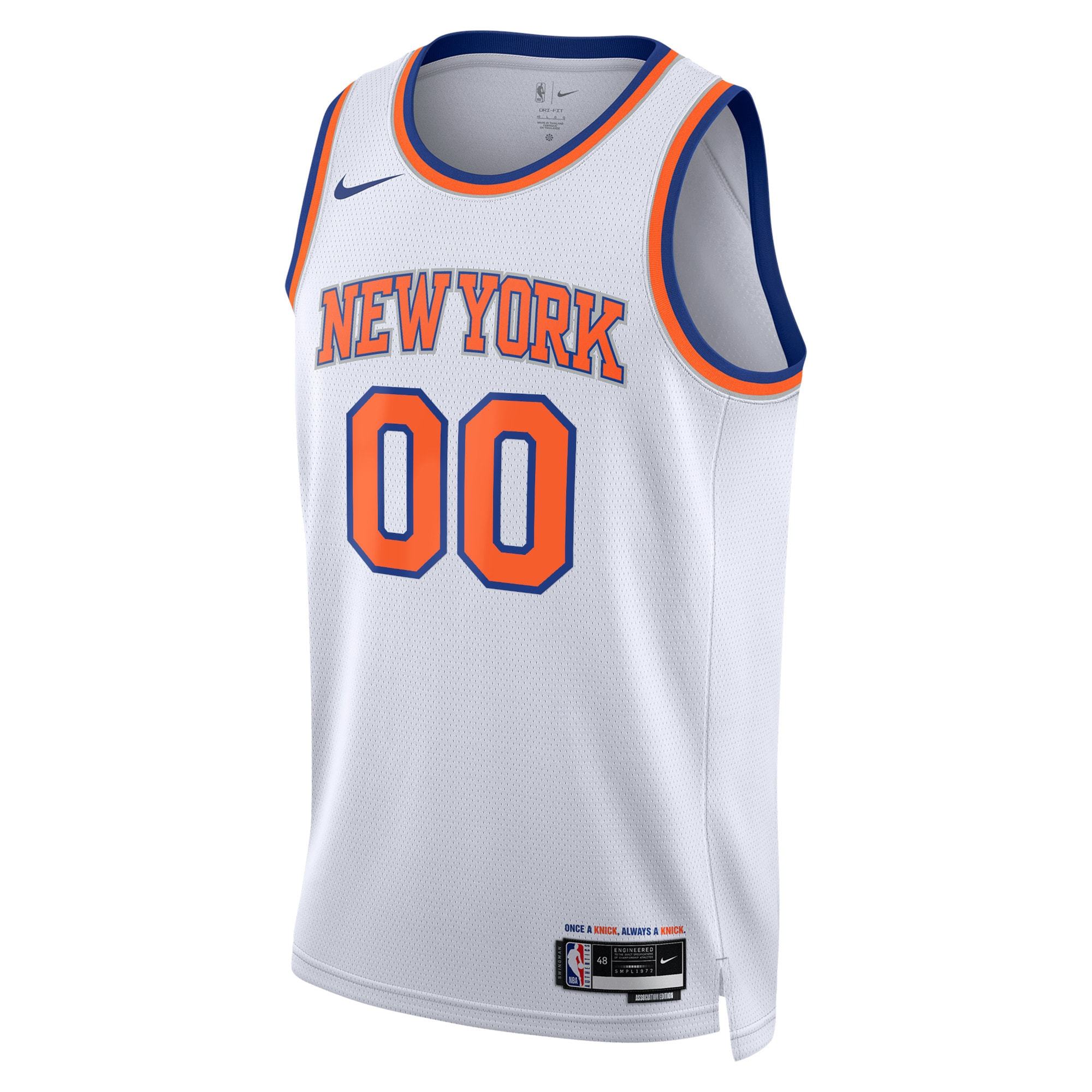 Unisex New York Knicks Nike Blue Swingman Custom Jersey - Icon Edition