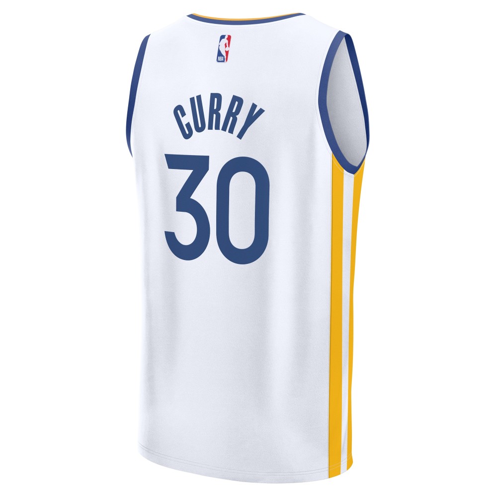 Men's Golden State Warriors Stephen Curry Fanatics White Fast Break Replica Jersey - Association Edition