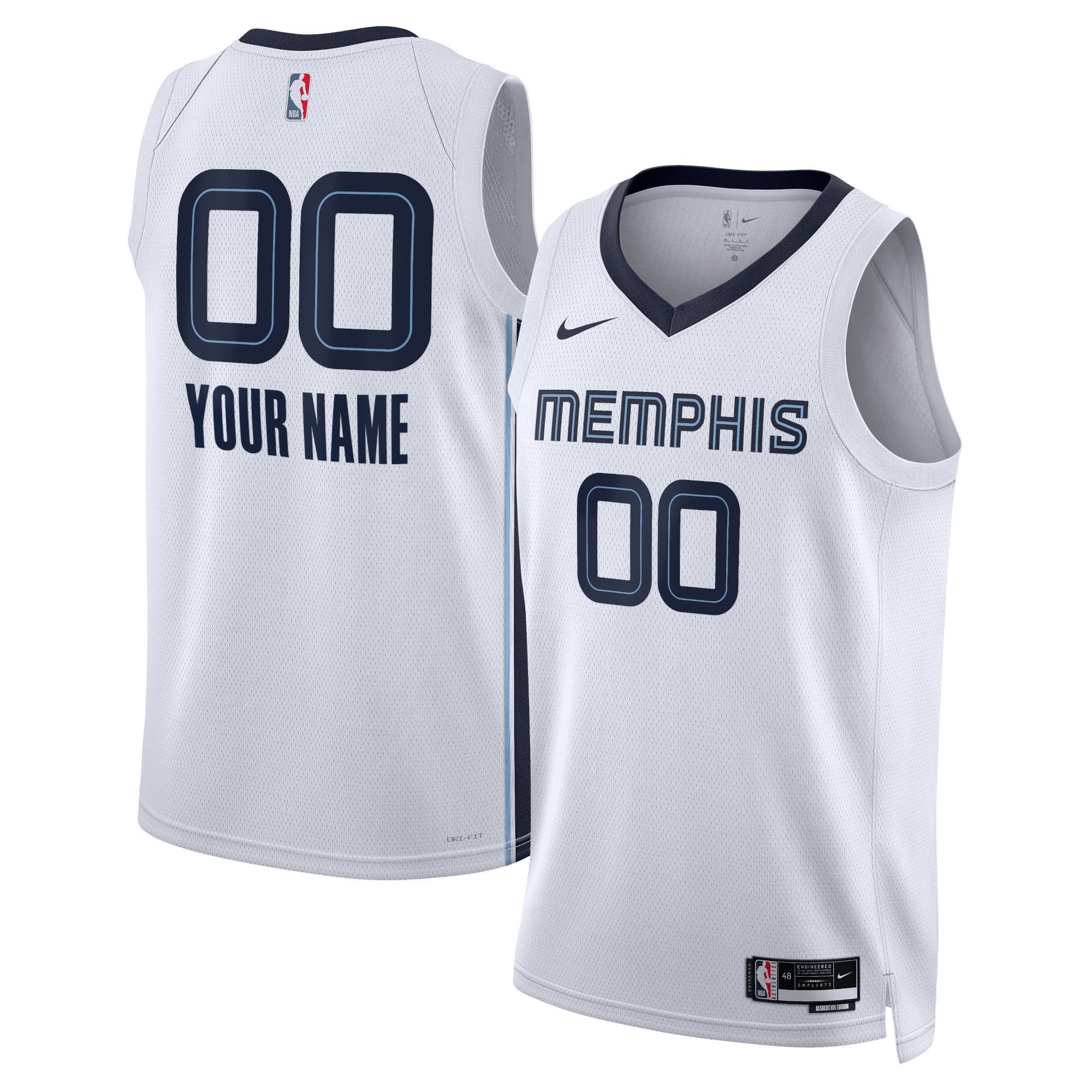 Unisex Memphis Grizzlies Nike Navy Swingman Custom Jersey - Icon Edition