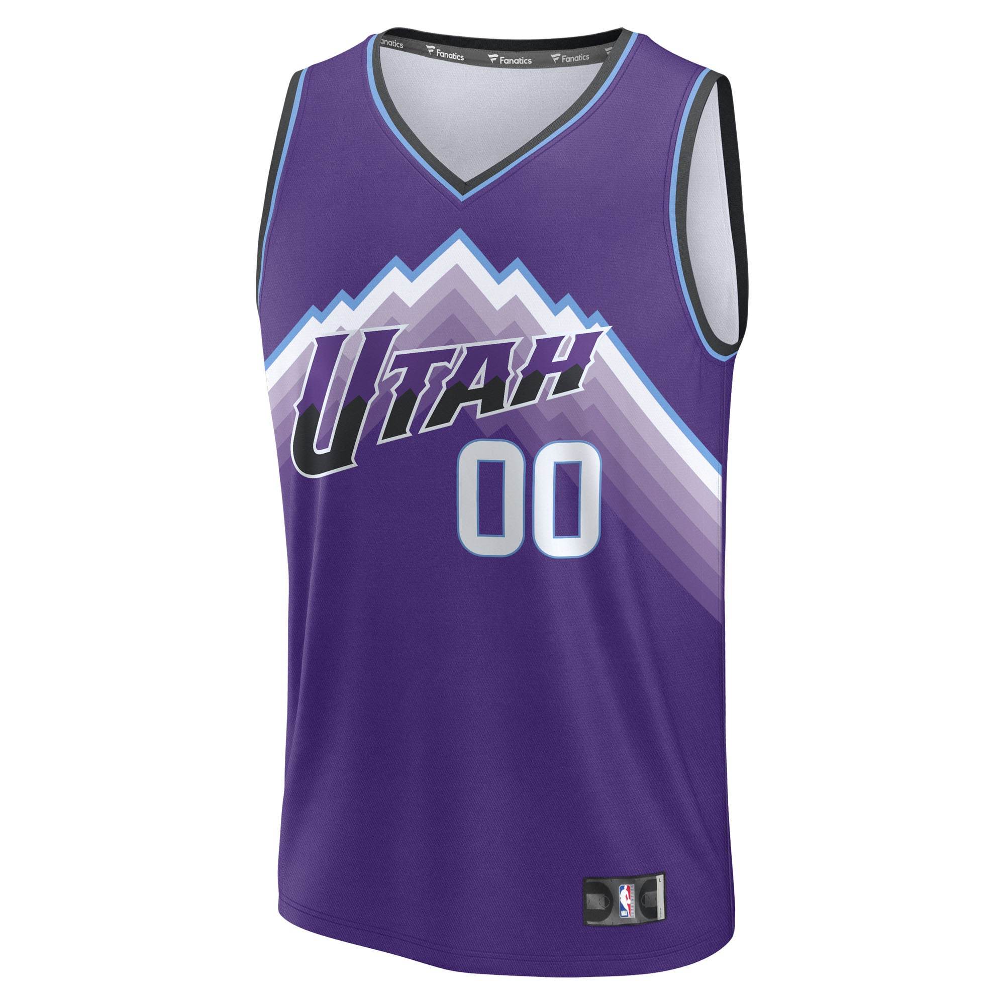 Men's Utah Jazz Fanatics White Fast Break Replica Custom Jersey - Association Edition