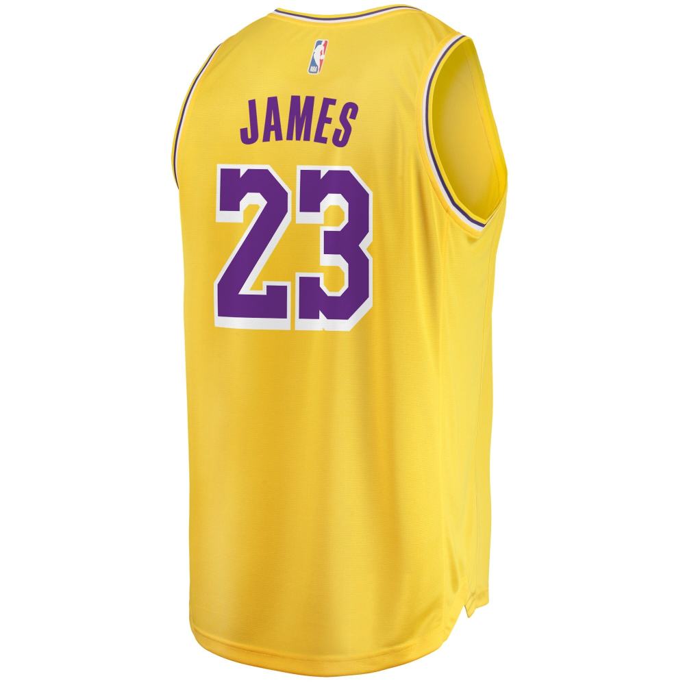 Men's Los Angeles Lakers LeBron James Fanatics Gold Big & Tall Fast Break Player Jersey - Icon Edition